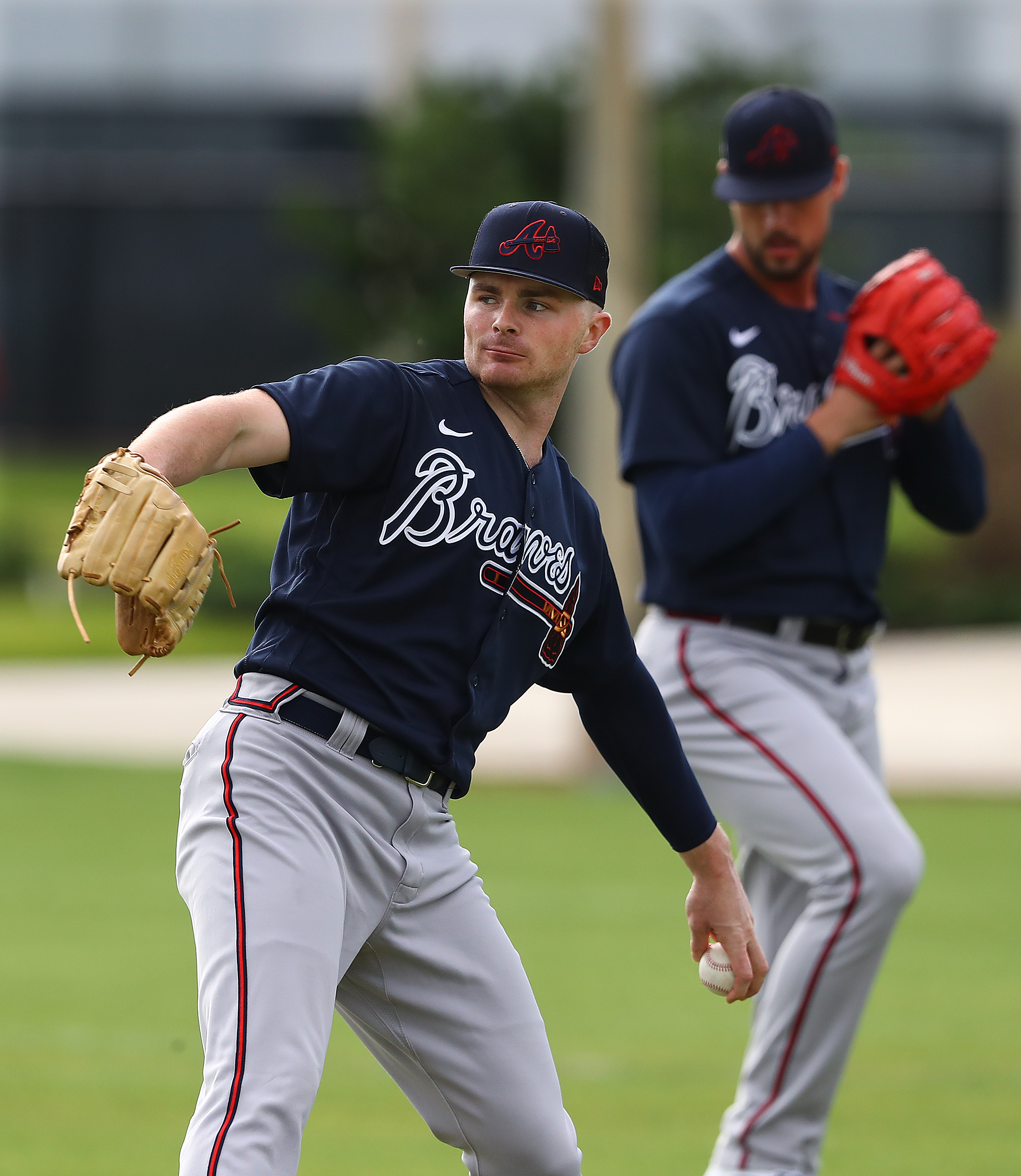 Matt Olson participates in Spring Training for Atlanta Braves in Florida
