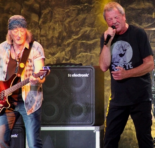Deep Purple's Roger Glover and Ian Gillan. Photo: Melissa Ruggieri/AJC