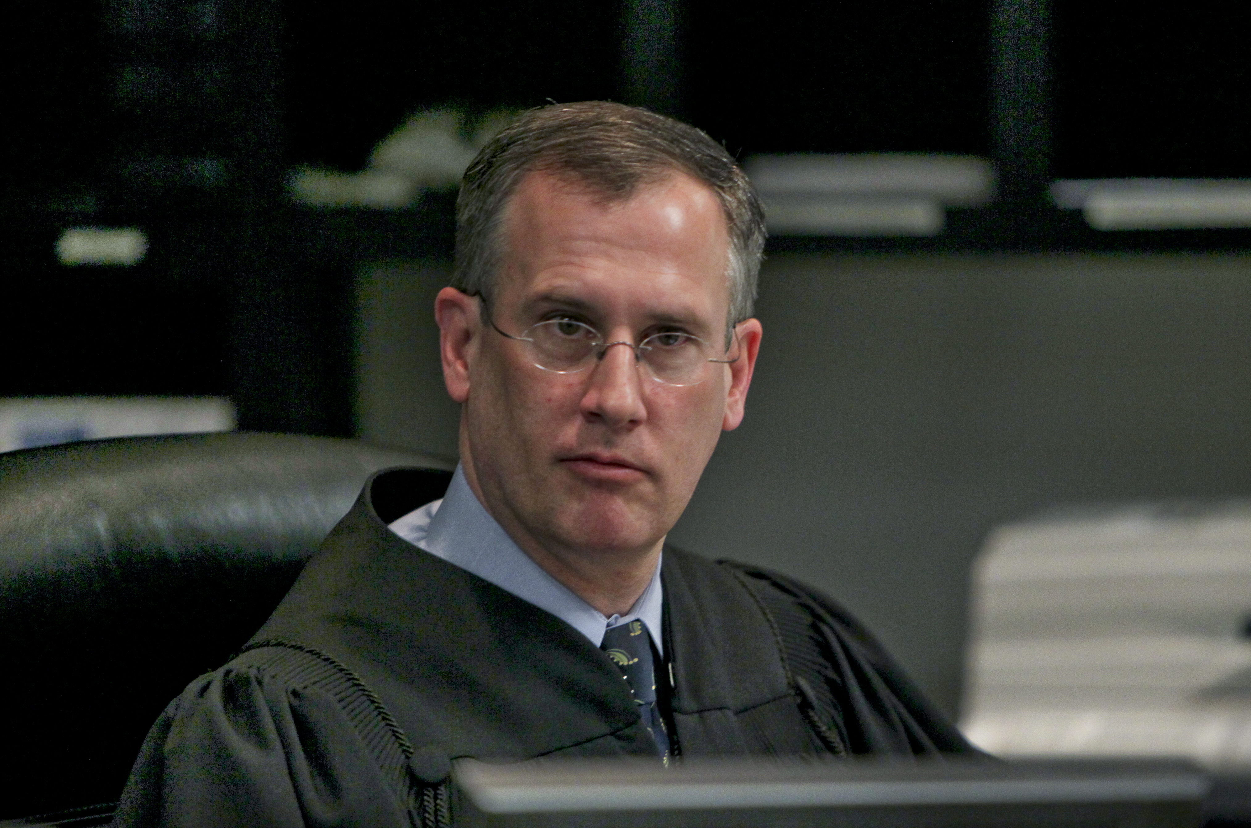 Gwinnett County Superior Court Judge George Hutchinson III, during a 2011 hearing when he served as chief Magistrate Court judge. (John Spink/jspink@ajc.com)