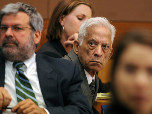 Chiman Rai (center, seen here during his 2008 trial), is an Indian immigrant who had his daughter-in-law Sparkle Reid Rai killed because she was African-American.