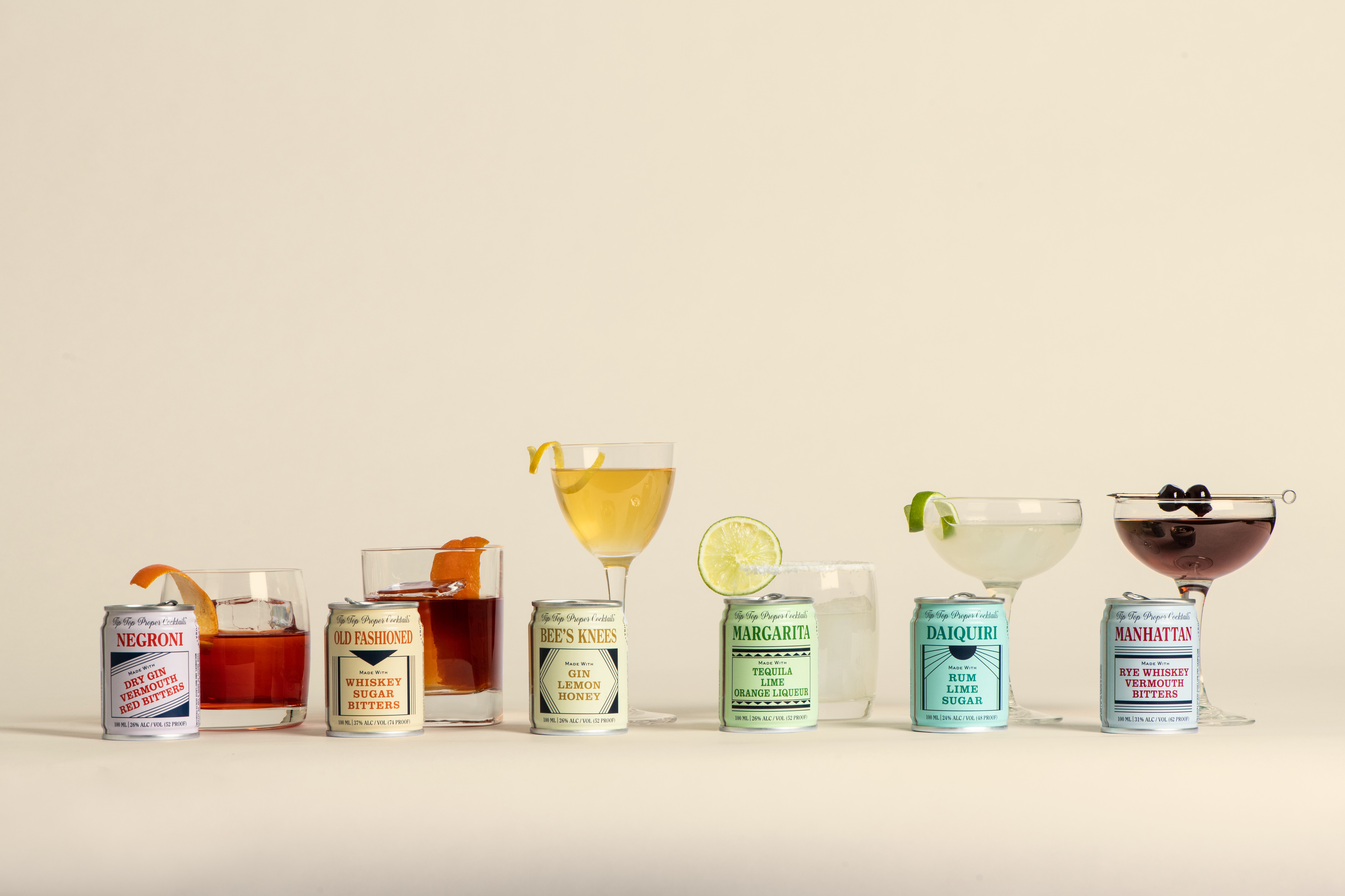 Tip Top Proper Cocktails' lineup now includes a Shaken line, along with the original Stirred line. Courtesy of Mia Yakel