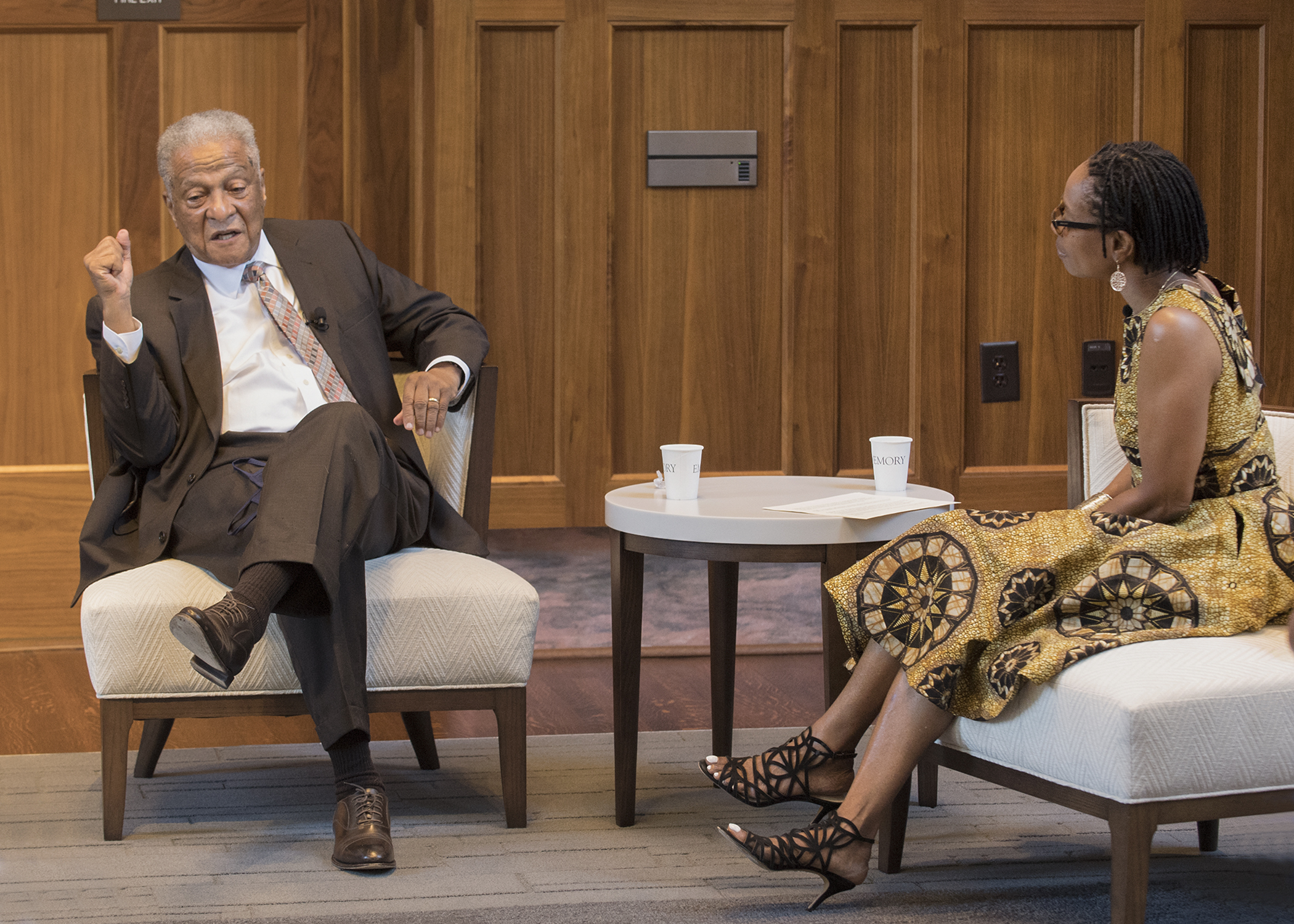 Dr. Marion Hood with Sheryl Heron a professor of emergency medicine at the Emory School of Medicine.