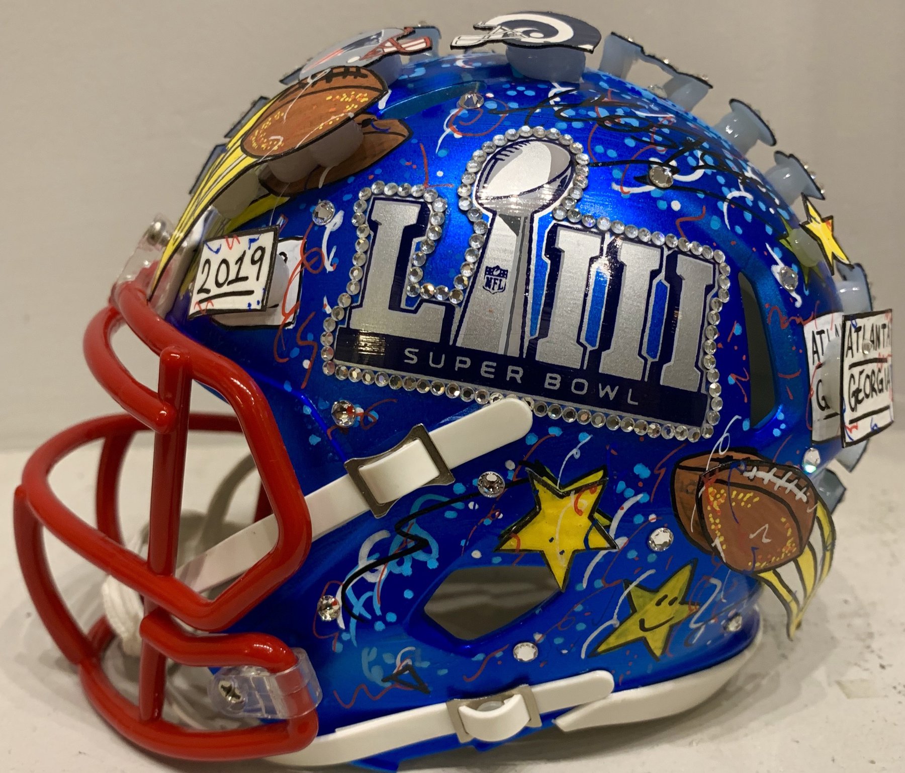 Giants Super Bowl XLII Champions Helmet with Original 3-D Artwork by  Charles Fazzino on artnet