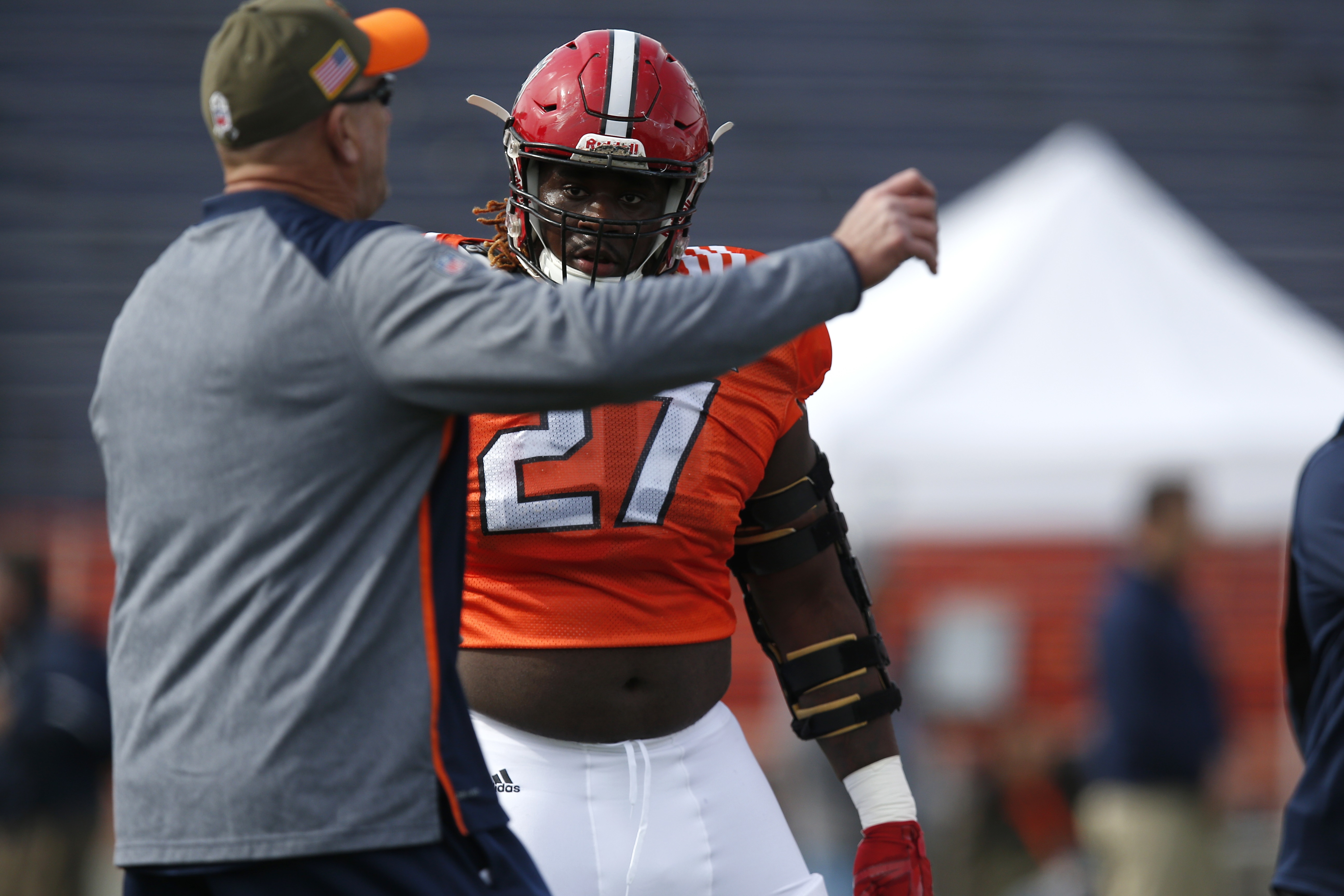 Isaiah Wynn, Justin Jones named top linemen by Senior Bowl