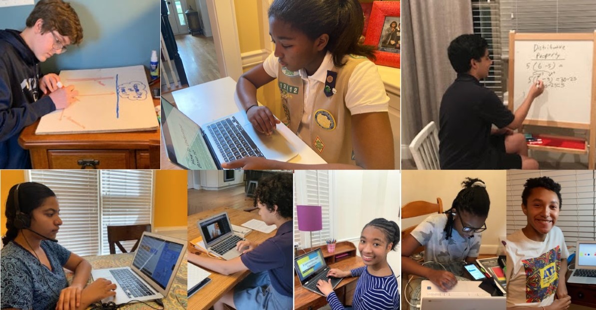 For Math’s Sake's team: (top, from left to right) Nicholas Rosel, Gabrielle Tobin and Samar Kibe; (bottom, from left to right) Nandana Avasarala, Megan Jones, Marissa Copeland, Coralie-Anne Hilaire and Joshua Stewart. (Courtesy of Gabrielle Tobin)