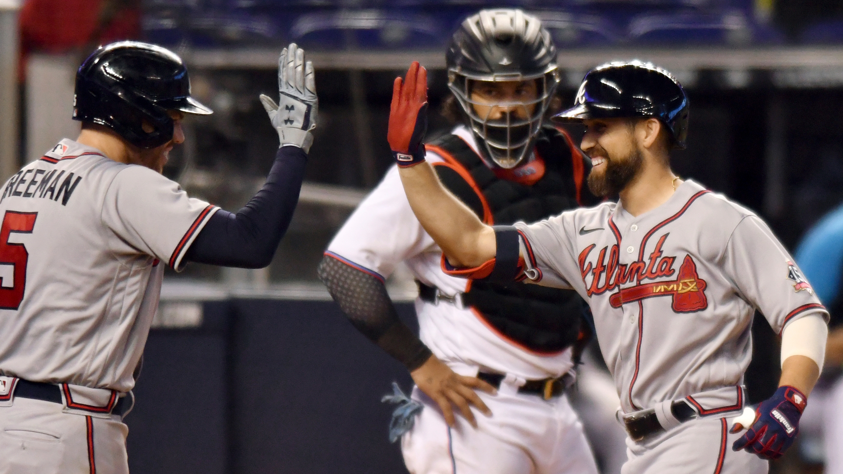 Atlanta, GA, USA. 02nd July, 2021. Atlanta Braves third baseman Austin Riley  walks onto the field before the start of the ninth inning of a MLB game  against the Miami Marlins at