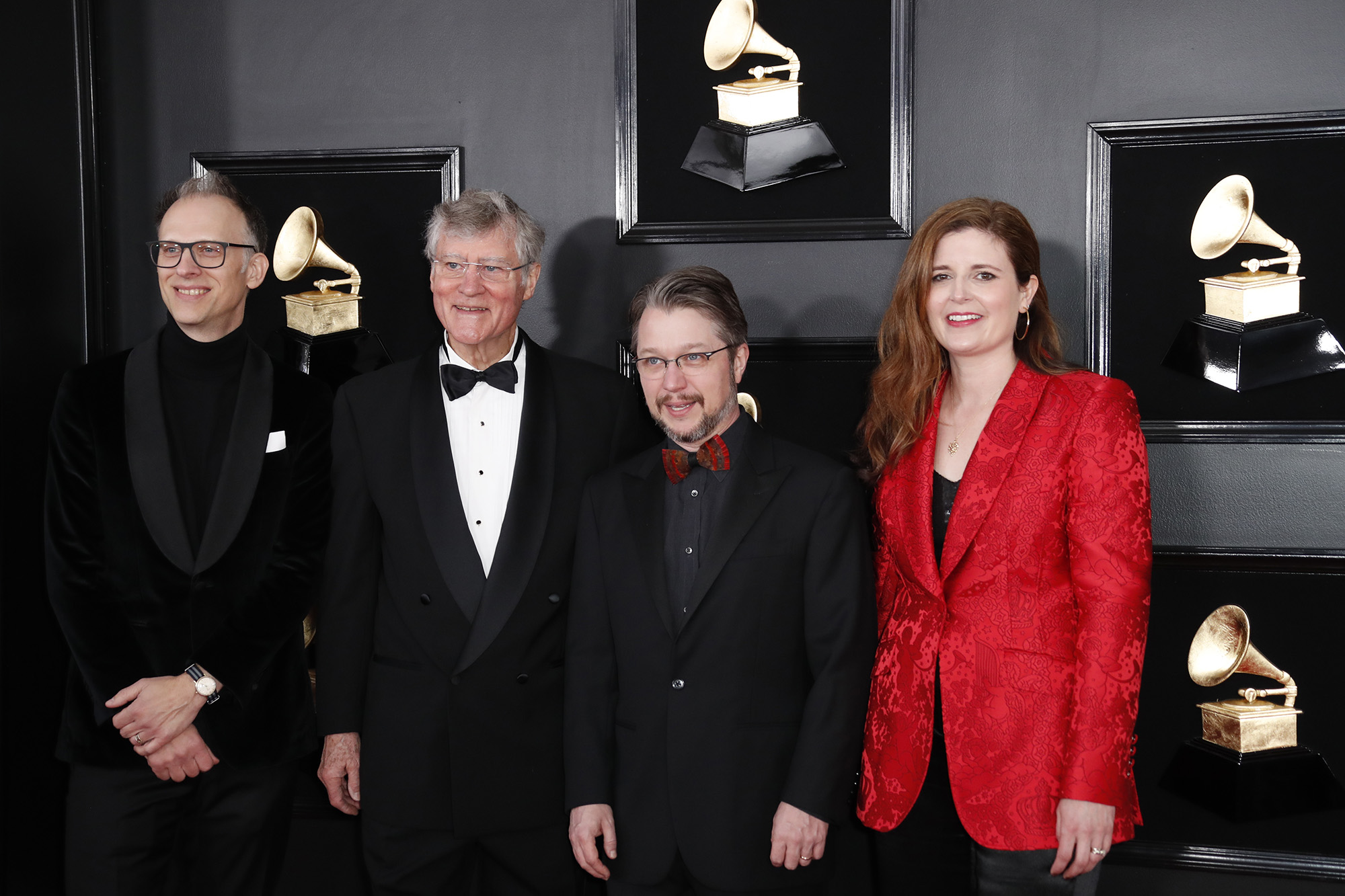 From left, Michael Graves, Bill Ferris, Steven Ledbetter and April Ledbetter arrive at the 61st Grammy Awards at Staples Center in Los Angeles on Sunday, Feb. 10, 2019. (Marcus Yam/Los Angeles Times/TNS)