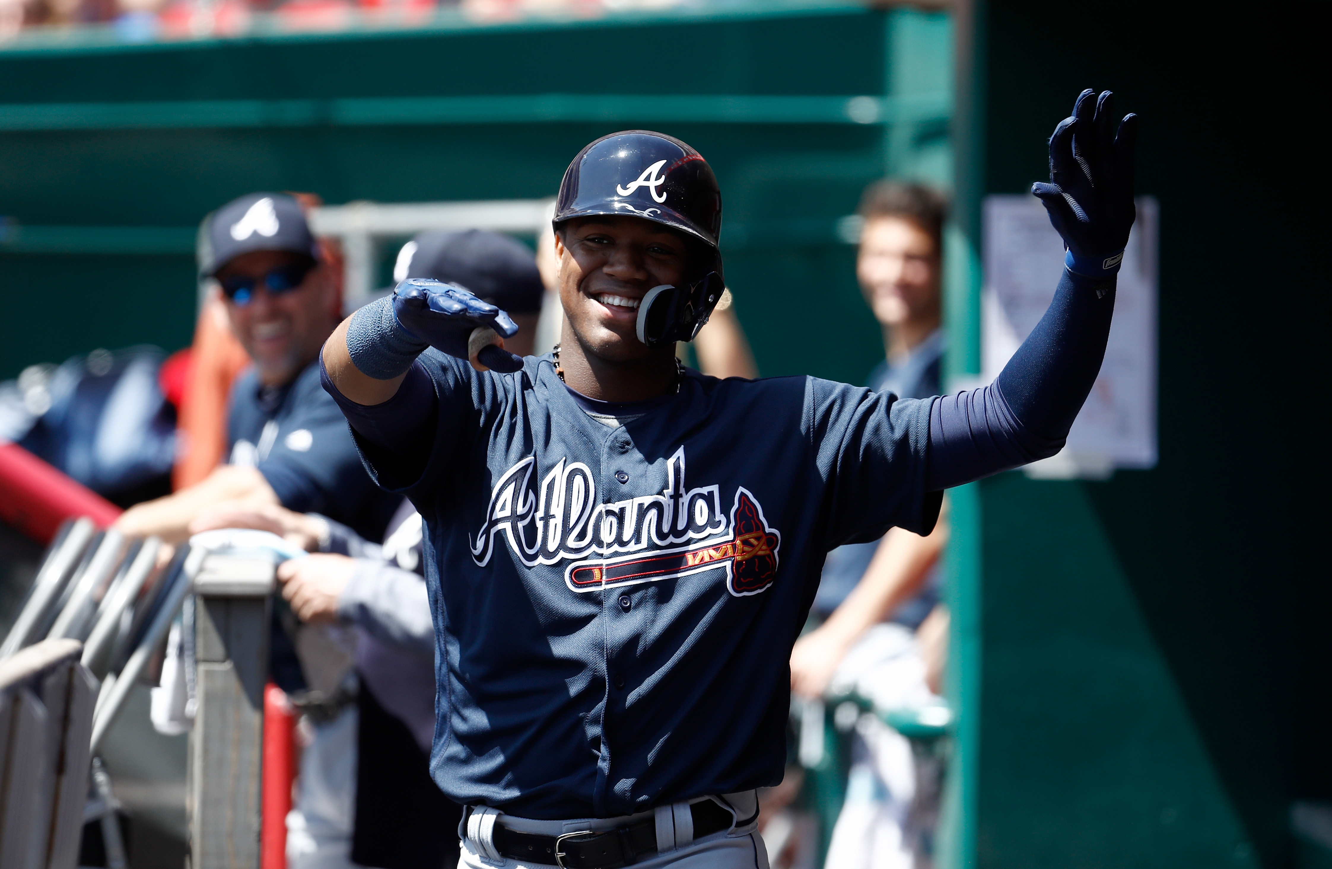 Atlanta Braves' Ronald Acuña, Jr. at Marietta HS youth baseball