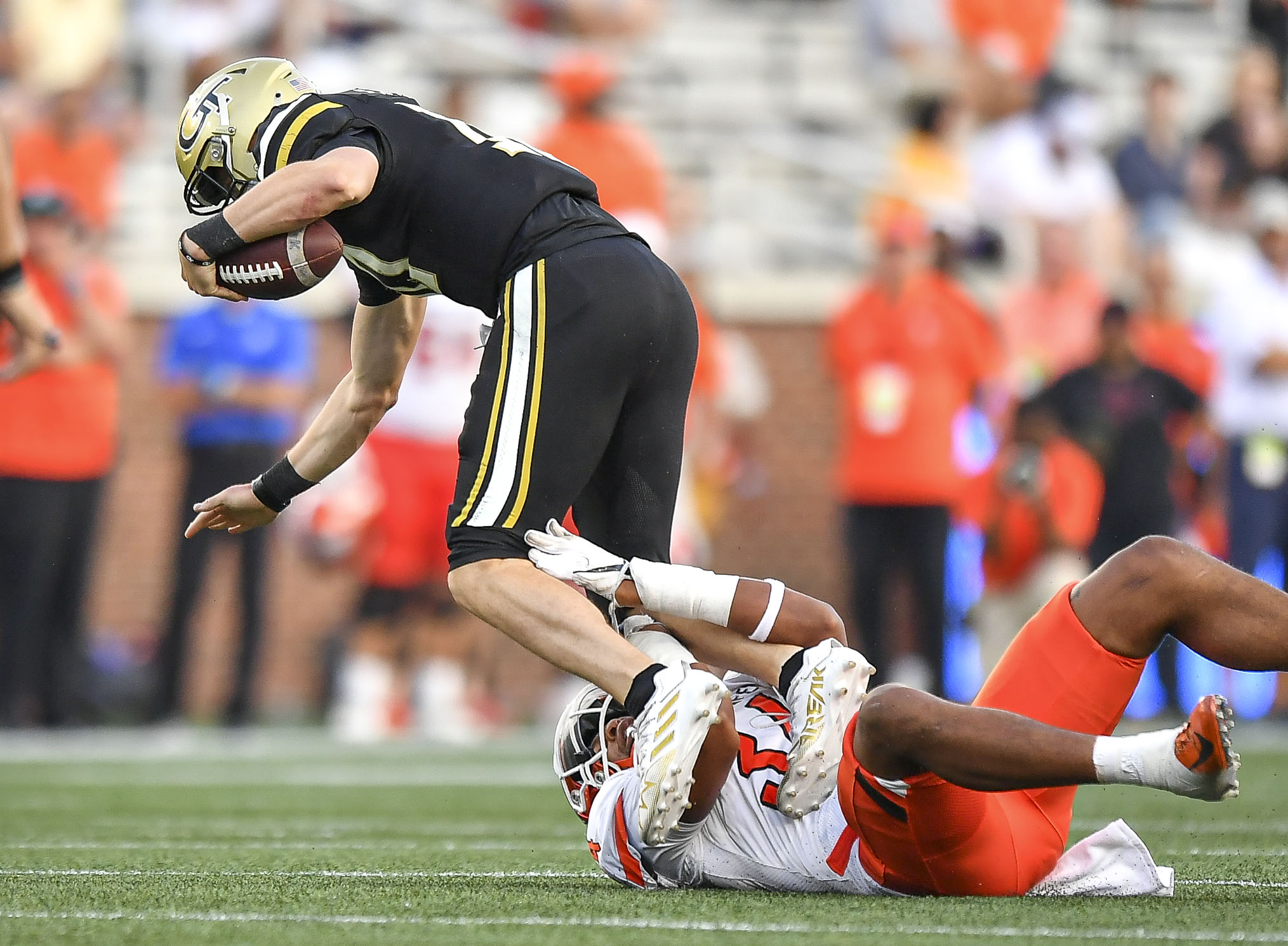 Georgia Tech Adidas Football Student Athlete #88 Zeek Biggers Navy Foo