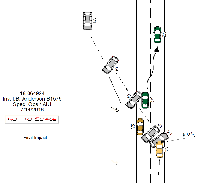 This is a sketch of how police said the accident happened. (Credit: Gwinnett County Police Department)
