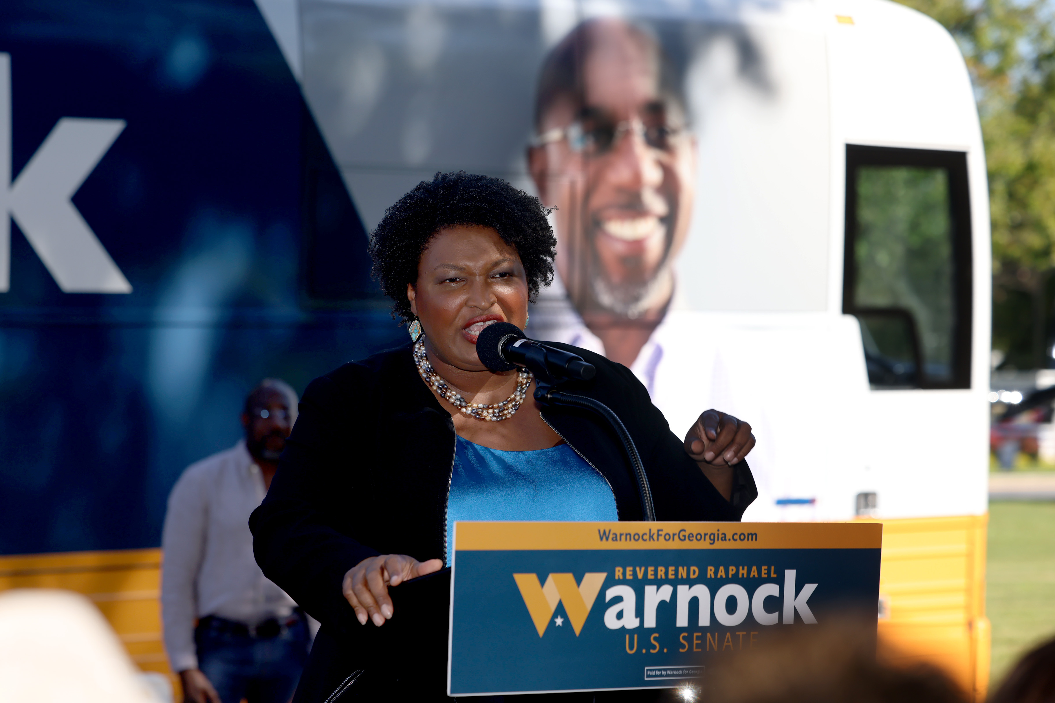 Democratic gubernatorial candidate Stacey Abrams introduced Democratic Sen. I need someone who can do it,