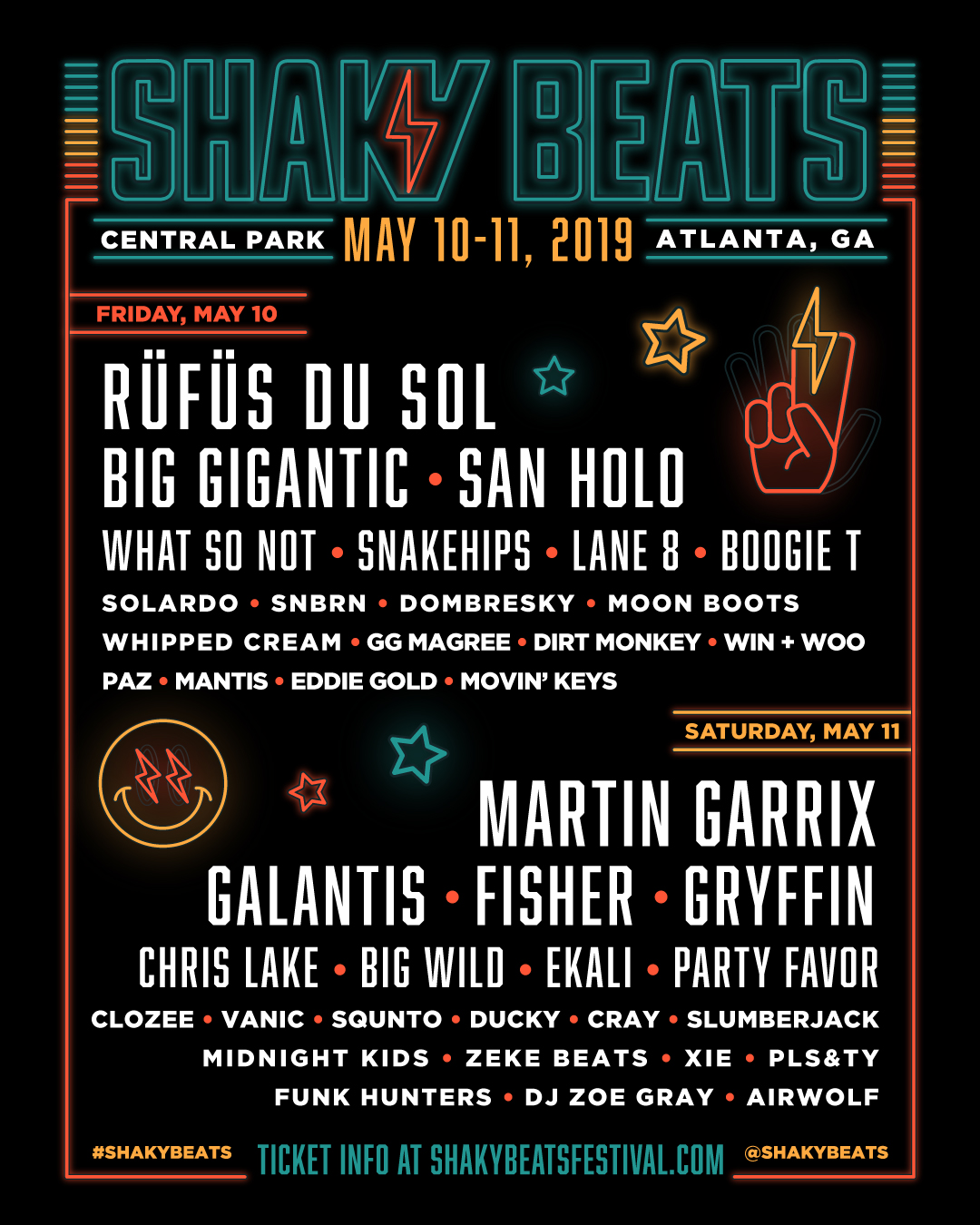 Shaky Beats Music Festival daily lineup unveiled