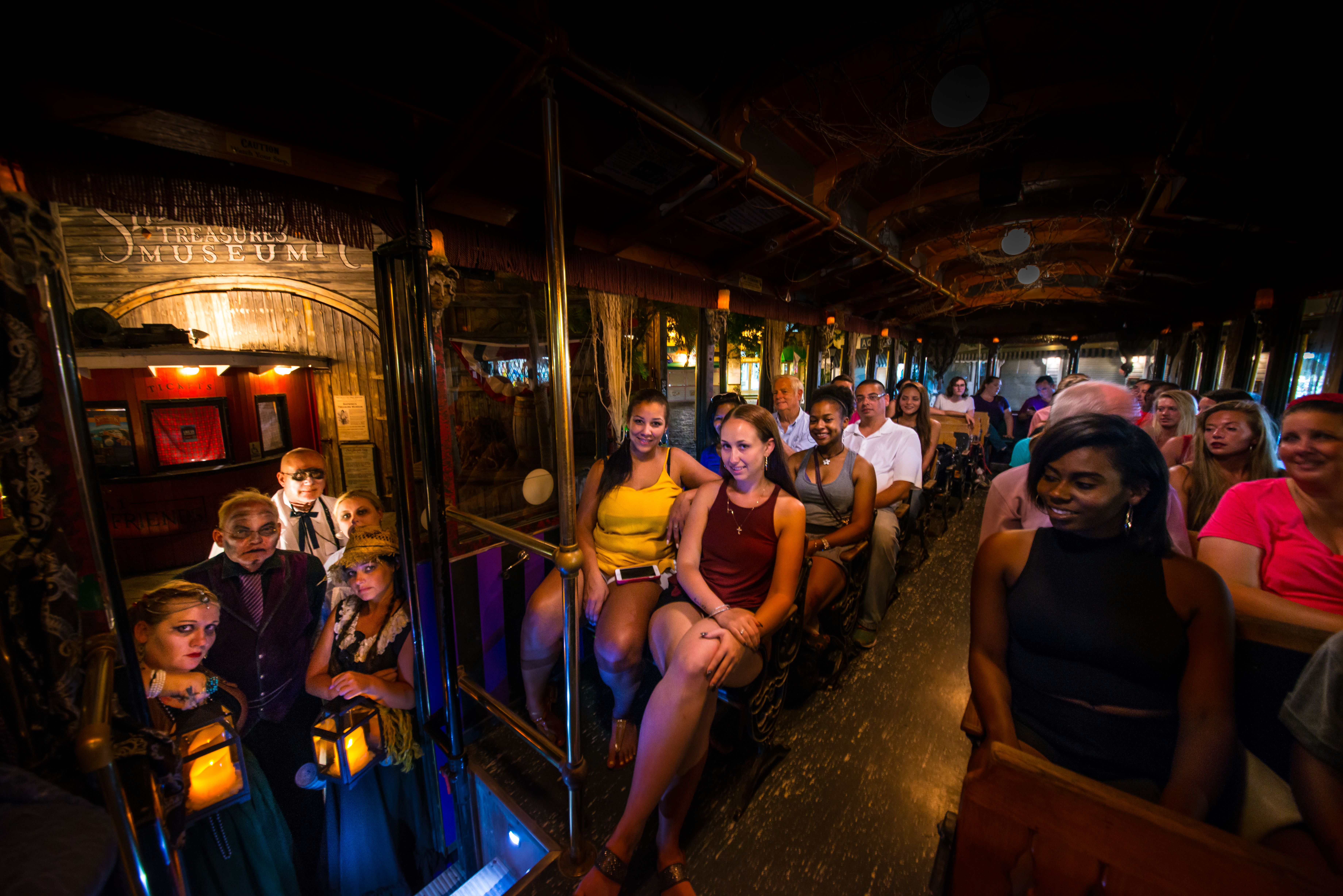 The Ghosts and Gravestones trolley tour takes riders to some of the most haunted spots in Key West, Florida.
Courtesy of Ghosts and Gravestones.