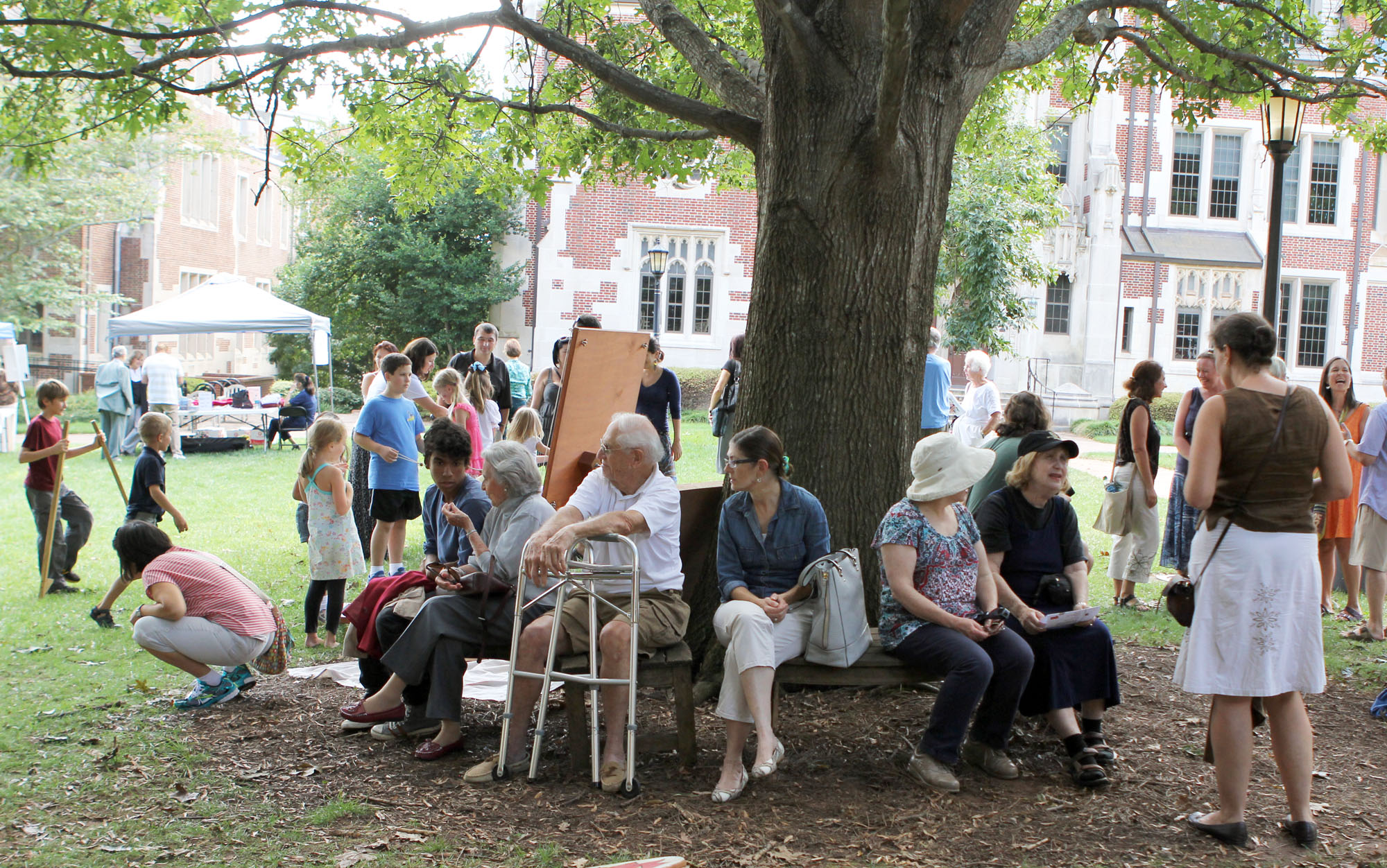 Sept. 22, 2013 - ATLANTA: A small group gathers to enjoy the first annual Hungarian festival on the campus of Agnes Scott College on Sunday. (Akili-Casundria Ramsess/Special to the AJC)