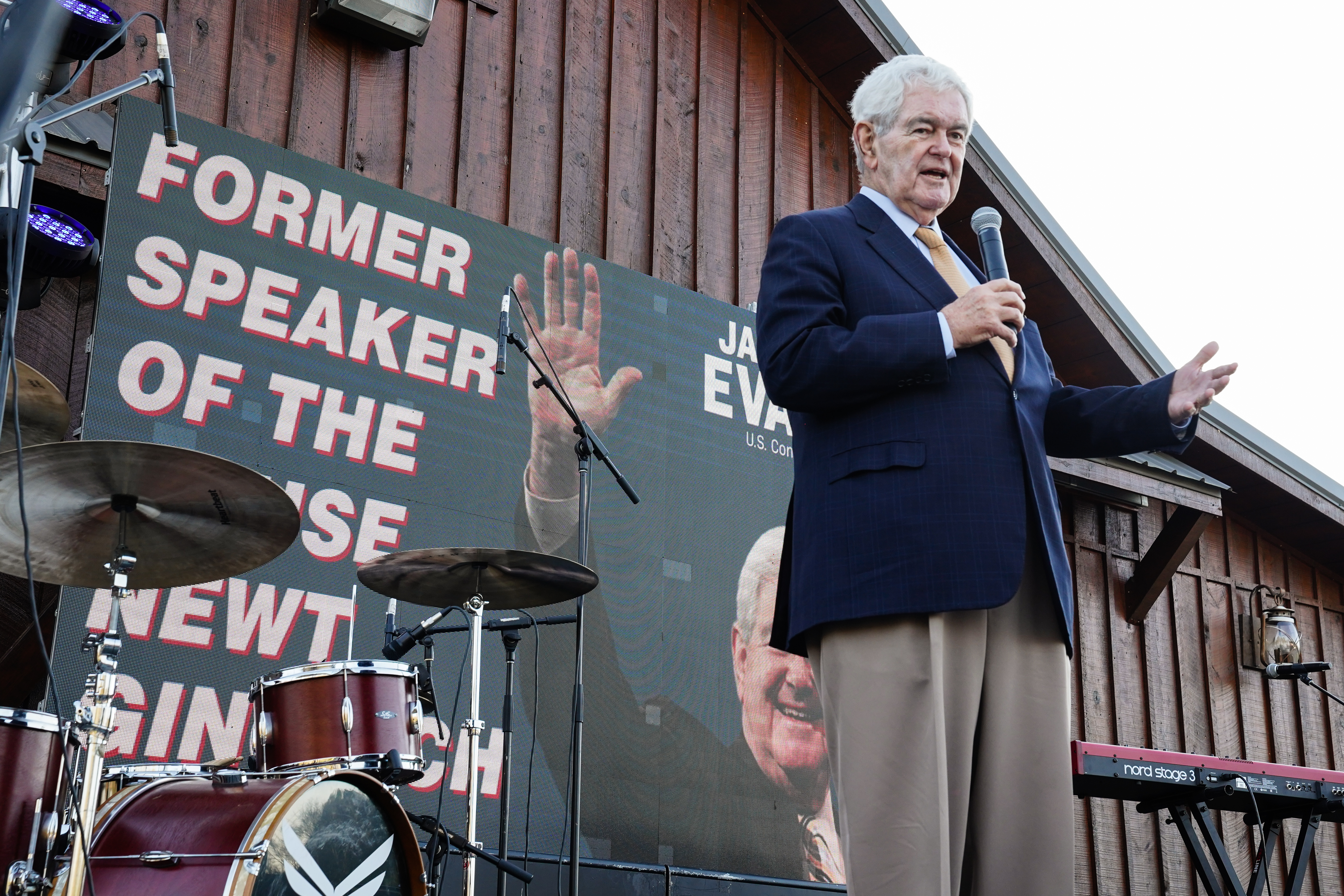 Former U.S. House Speaker Newt Gingrich, who backed former U.S. Sen. David Perdue's effort to unseat Gov. Brian Kemp in the Republican primary, said he expects many of the voters who opposed Kemp will now back him in his November showdown with Democrat Stacey ABrams. “Every Republican in Georgia should back Kemp and (GOP U.S. Senate candidate Herschel) Walker to stop Stacey Abrams and ensure the defeat of (U.S. Sen. Raphael) Warnock,” he said. (Elijah Nouvelage/Special to the Atlanta Journal-Constitution)