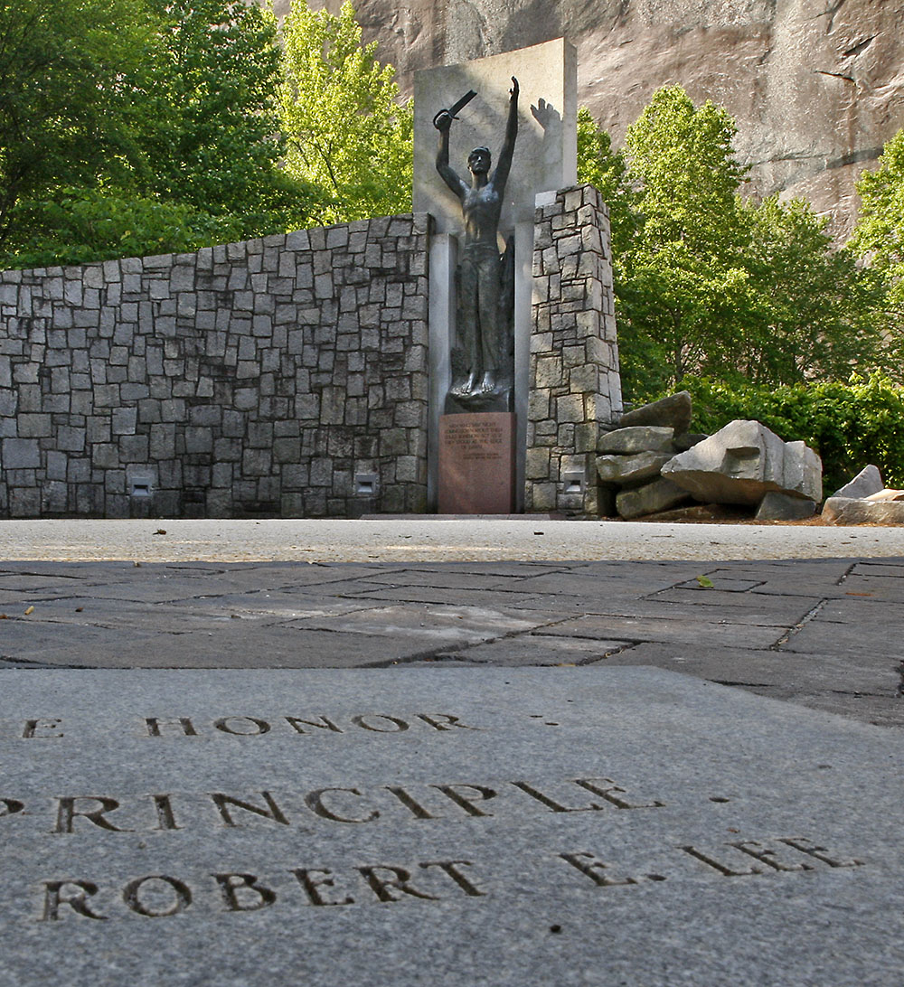 The Stone Mountain Memorial Lawn is surrounded by 13 terraces commemorating the states of the Confederacy. (JOHN SPINK / jspink@ajc.com)