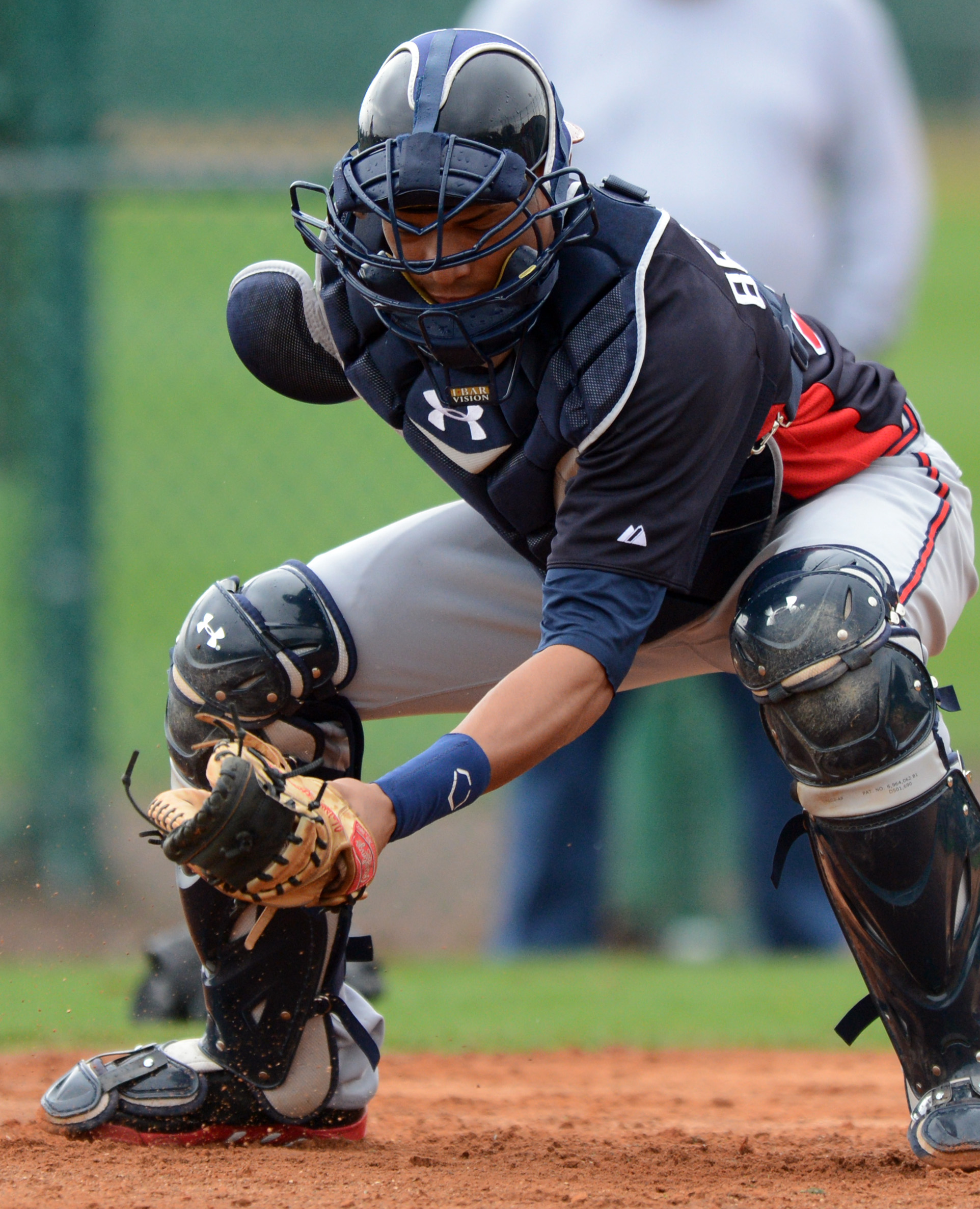 Catching prospect Christian Bethancourt 57 Atlanta Braves baseball Stock  Photo - Alamy