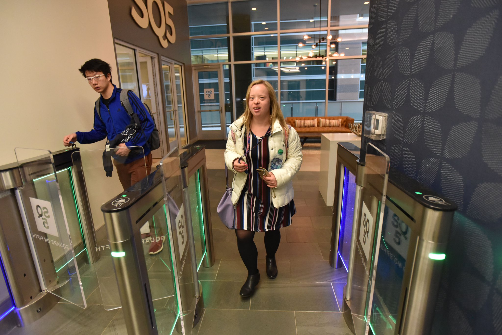 Alex Goodman walks to her midtown Atlanta apartment after class at Georgia Tech’s Scheller College of Business as a part of the EXCEL program for students with intellectual disabilities.