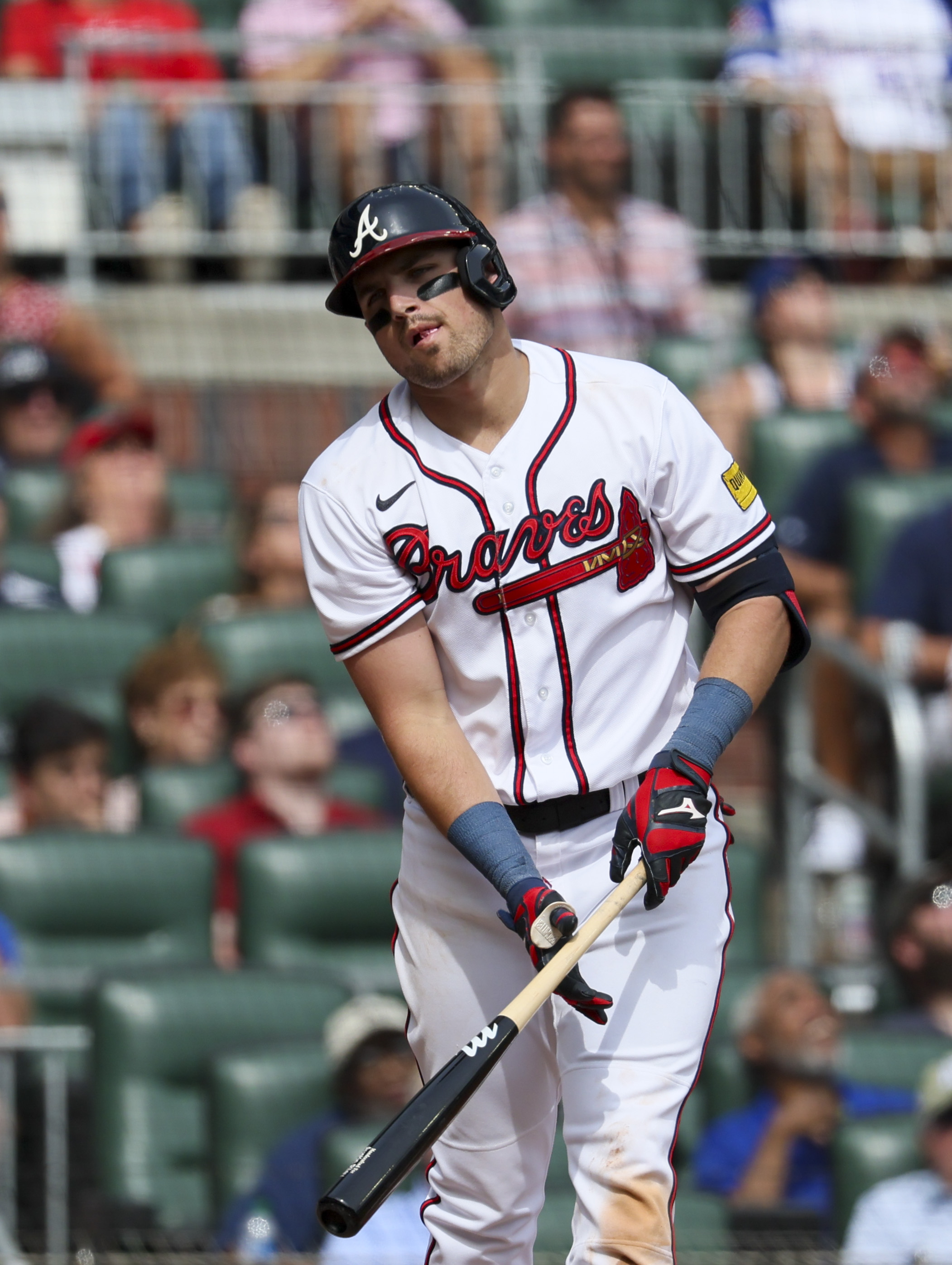 Braves 3B prospect Austin Riley batting practice at SunTrust Park 