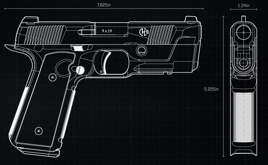 futuristic looking pistol