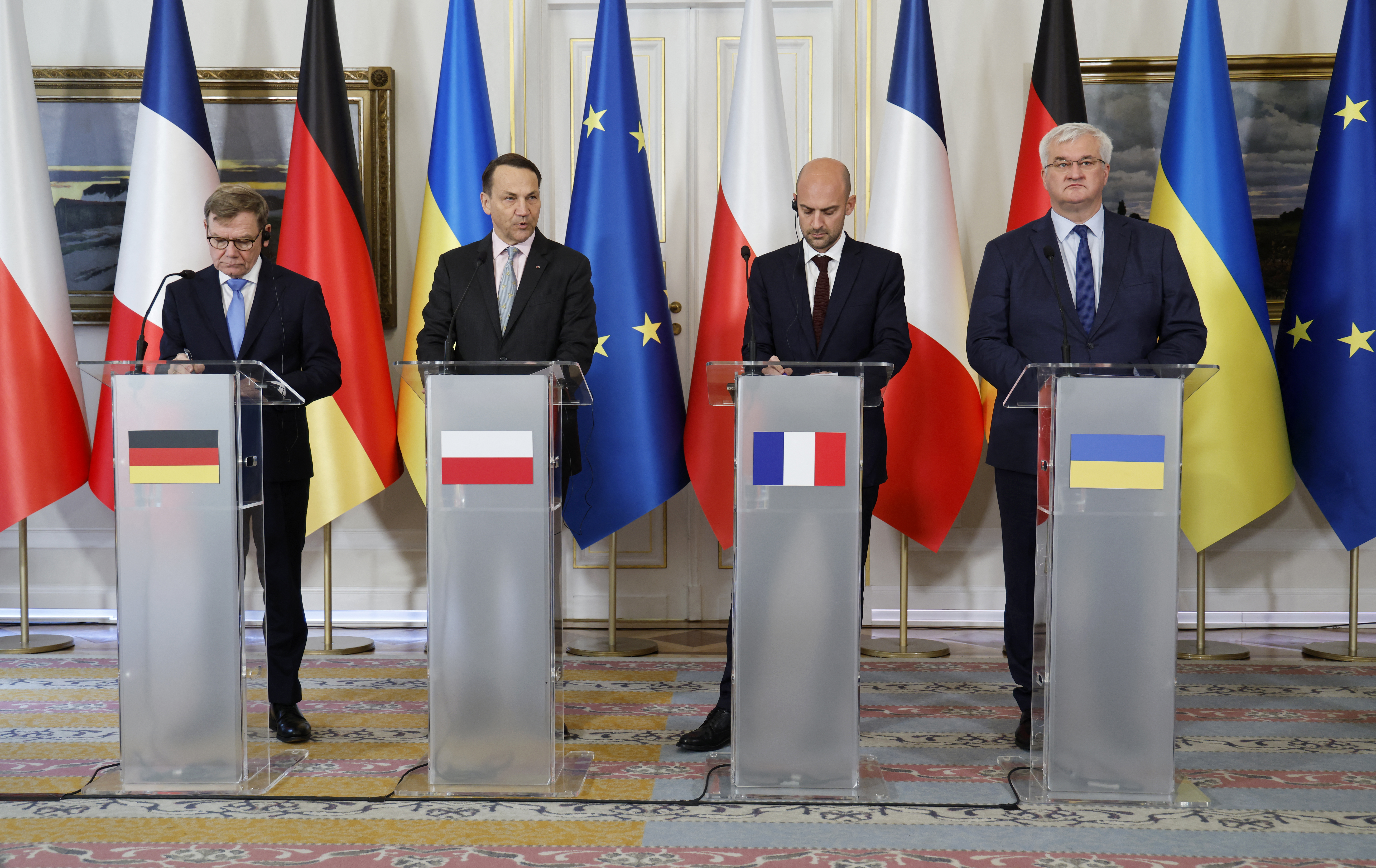 Germany, France, Poland push for closer EU-Ukraine defense ties