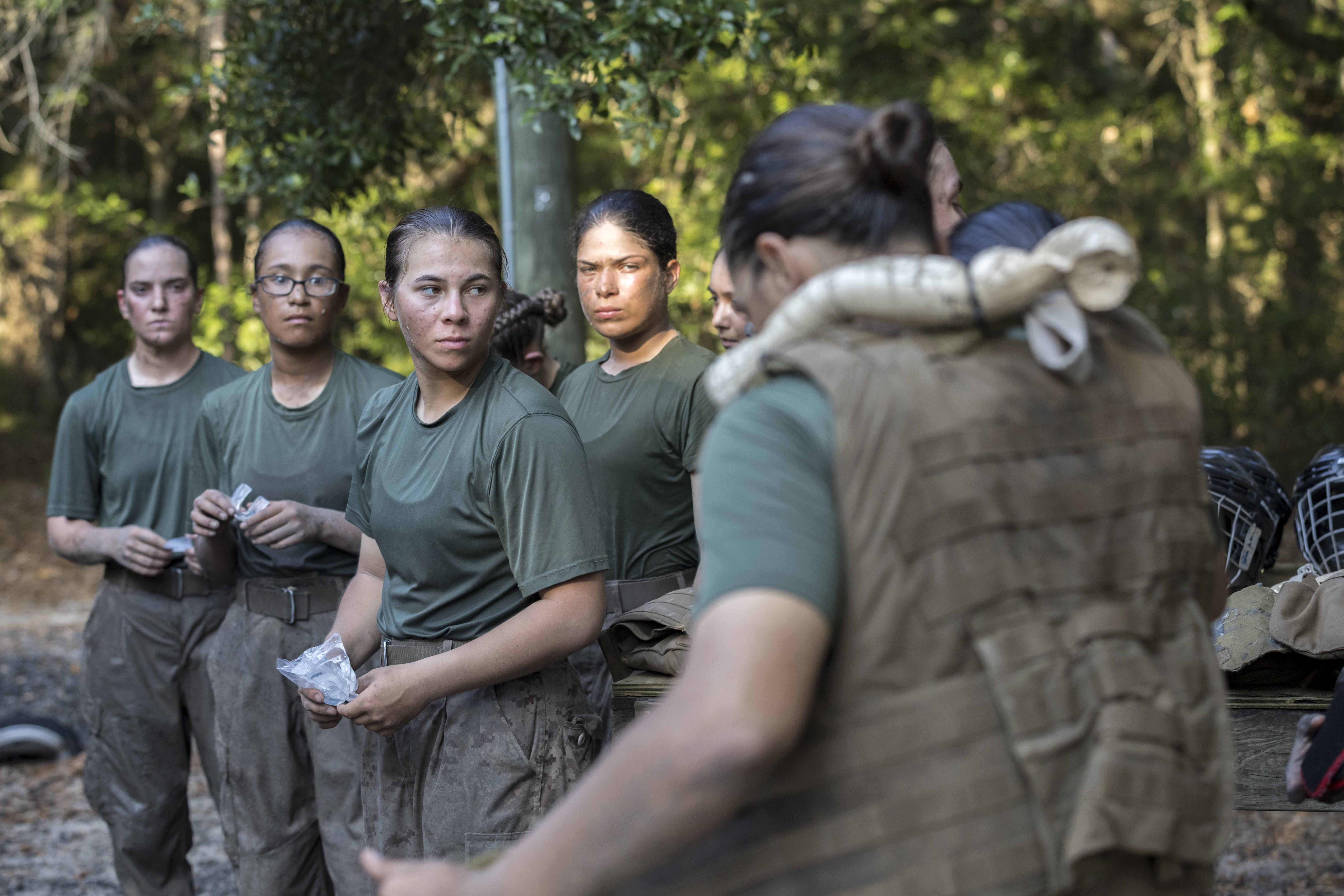 The Marines are moving gradually and sometimes reluctantly to integrate  women and men in boot camp