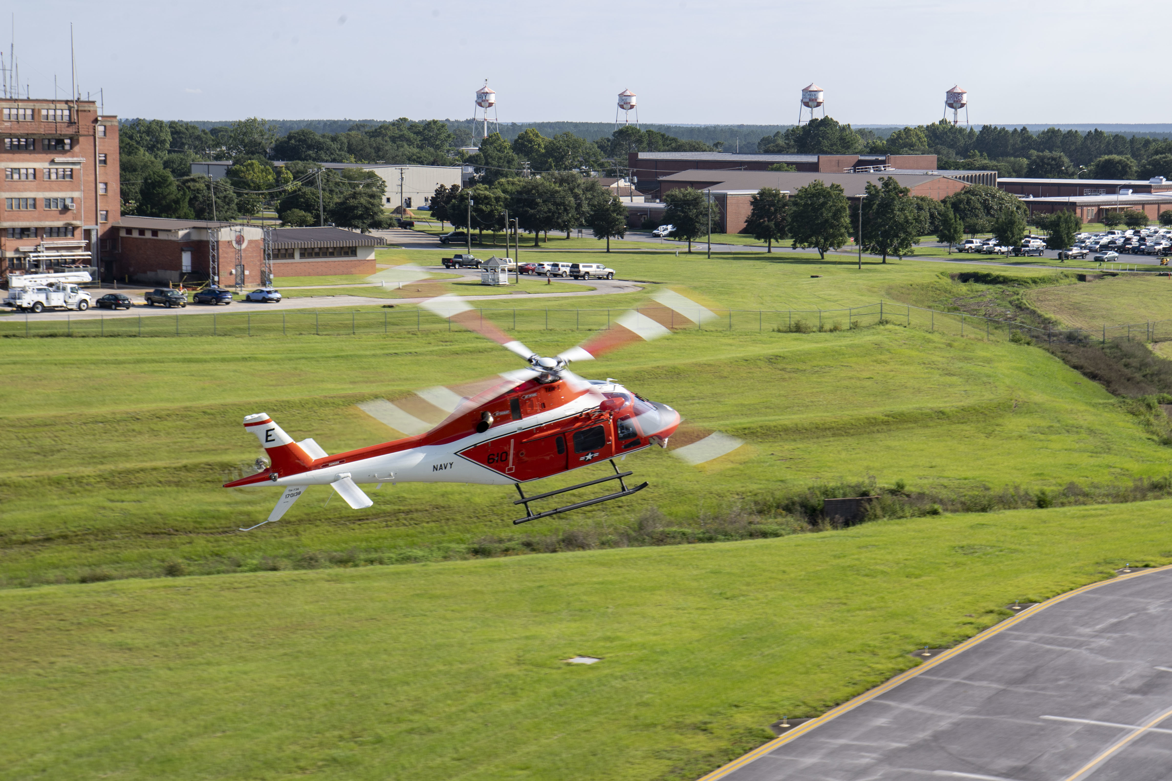 Dozens of Navy TH-73 Thrasher helicopters damaged in Florida storm