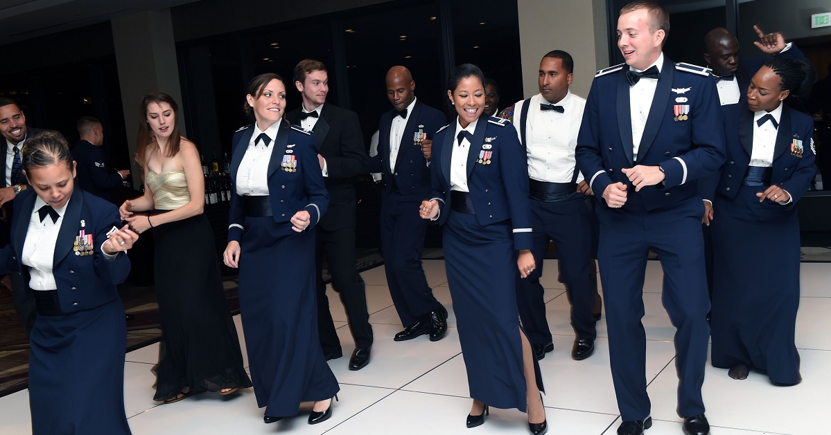 Say goodbye to the floor-length skirt Air Force now allows women to wear pants with mess dress