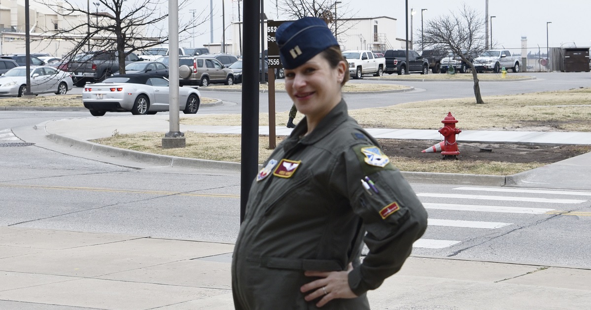 Two-piece flight suit, wrap dress on the horizon for pregnant airmen