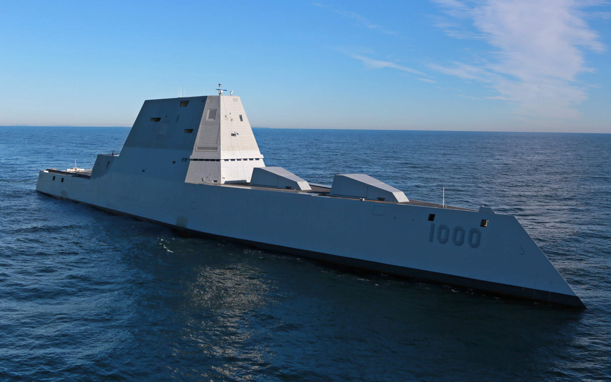 Stealthy destroyer back at Bath Iron Works