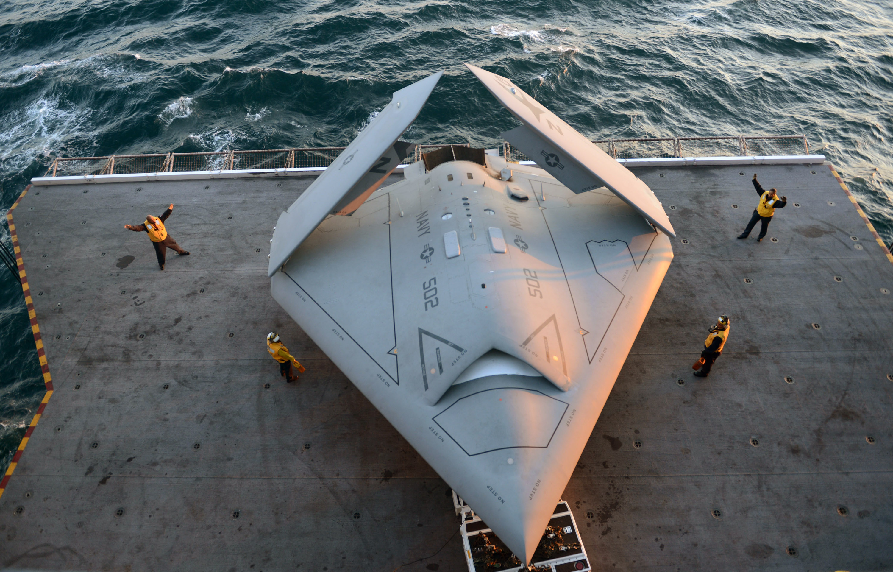 futuristic military aircraft carrier