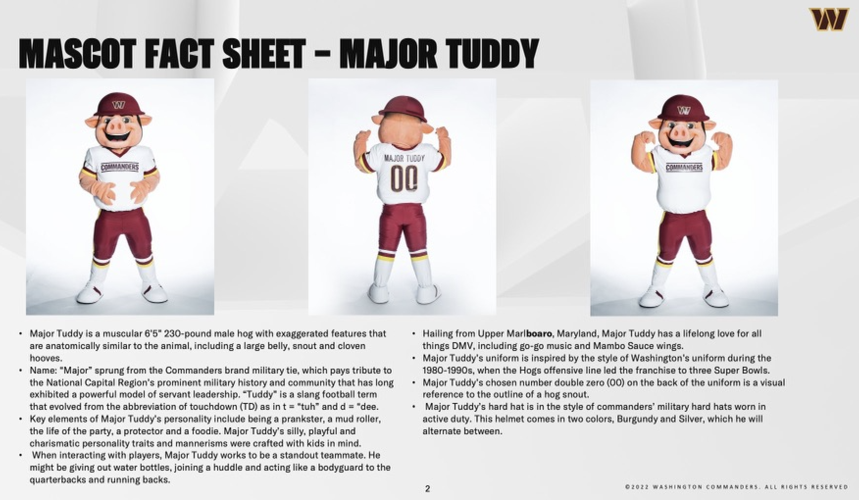 Washington Commanders Unveil New Mascot, Major Tuddy – SportsLogos.Net News