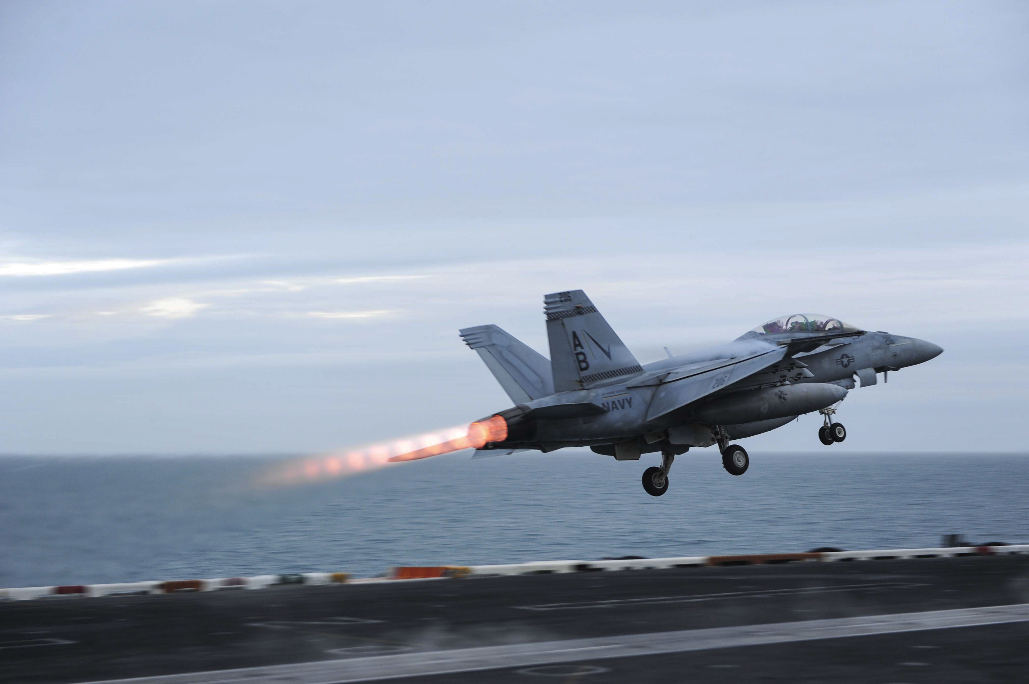 2 Navy aviators rescued after Hornet crash off carrier TR
