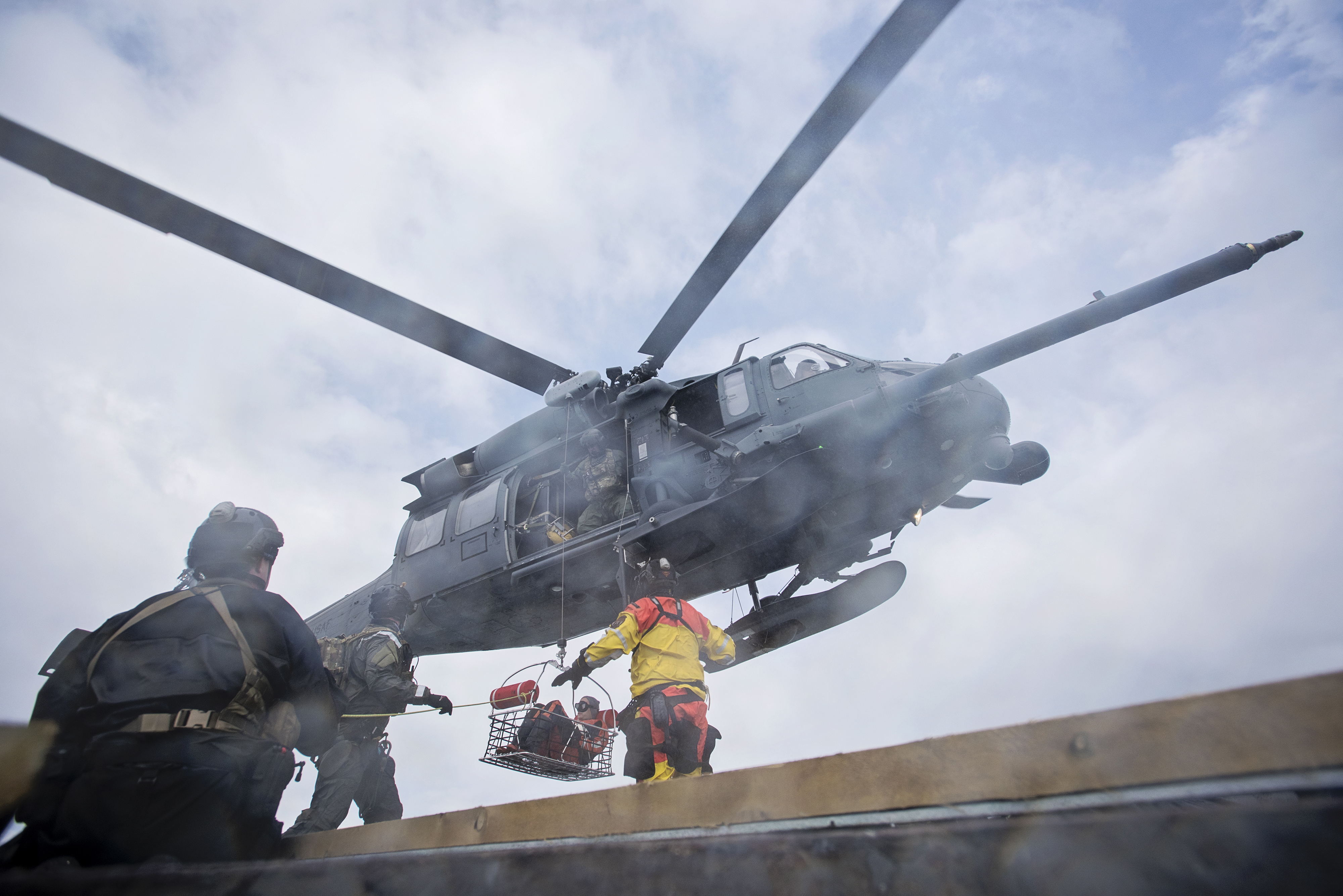 New Jersey Army National Guard helicopter crew chiefs assigned to the 1st  Battalion, 150th Aviation Regiment