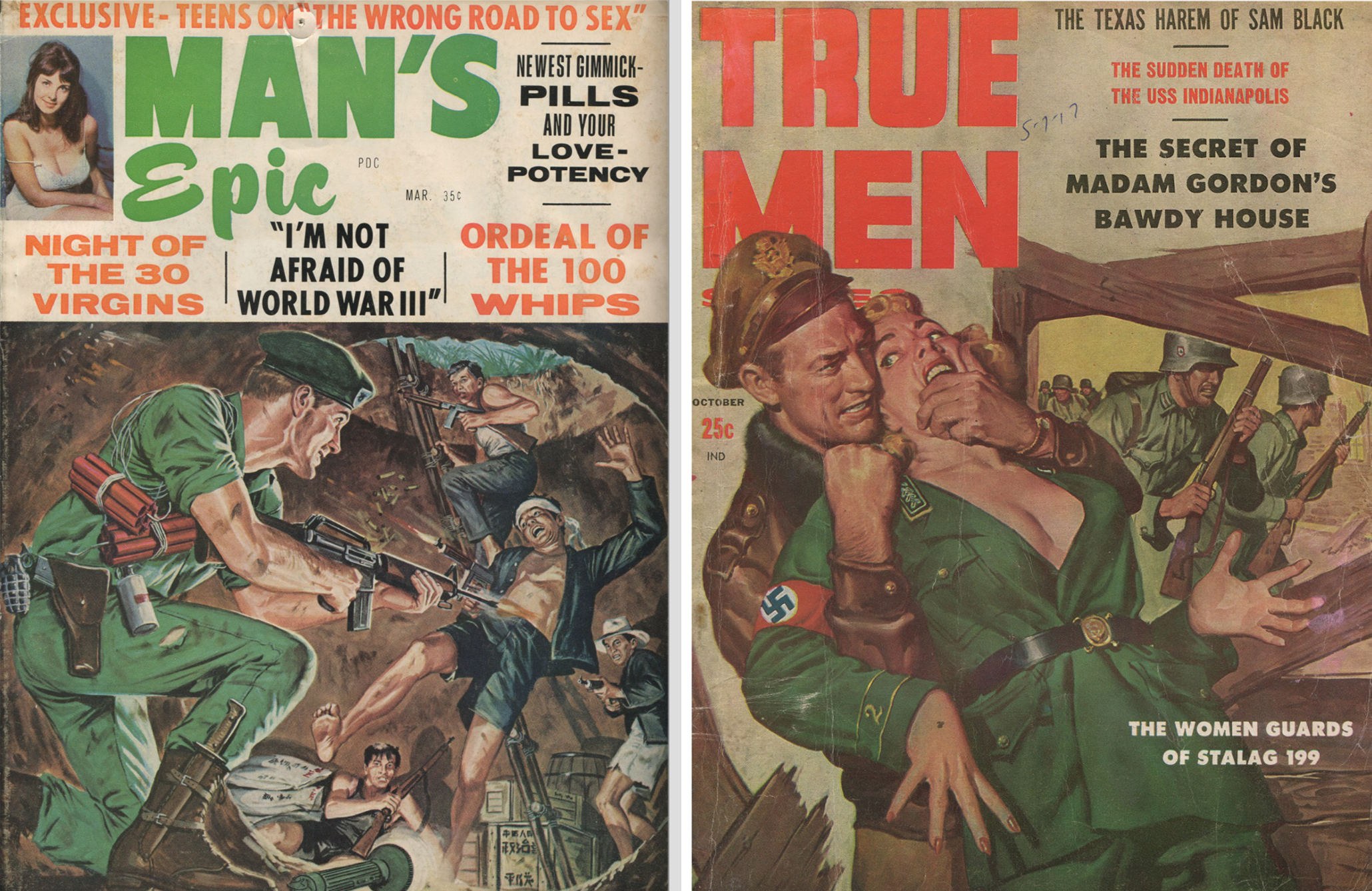 2060px x 1337px - War, heroism and sex: Pulp magazines & the messages they perpetuated