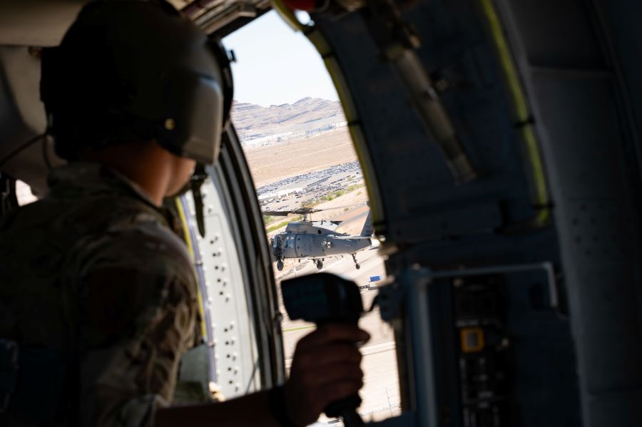 Airmen rescue five Navy sailors near China Lake using HH-60W helicopters