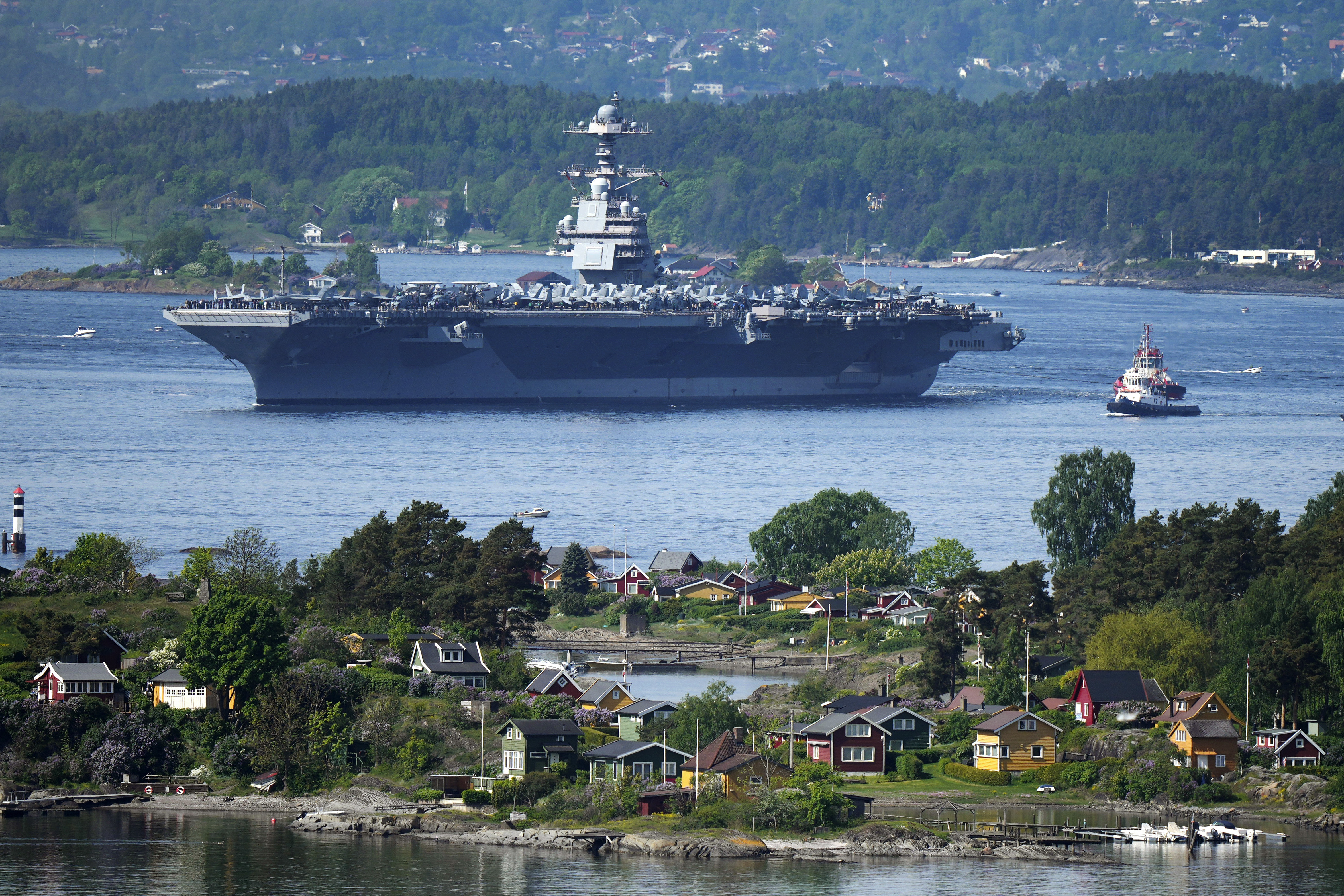 Carrier Ford arrives in NATO member Norway, to take part in drills