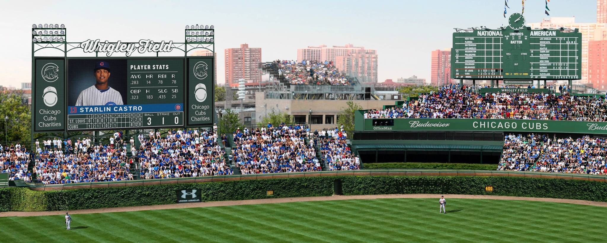 Cubs Unveil Wrigley Field Renovation Designs; Outfield Scoreboard Remains  Hot Topic
