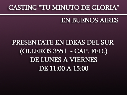 Casting para Tu minuto de gloria