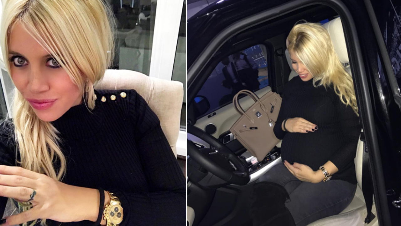 La provocadora foto de Wanda Nara que amenaza con desatar polémica: embarazada de ocho meses, ¿brinda con champán?