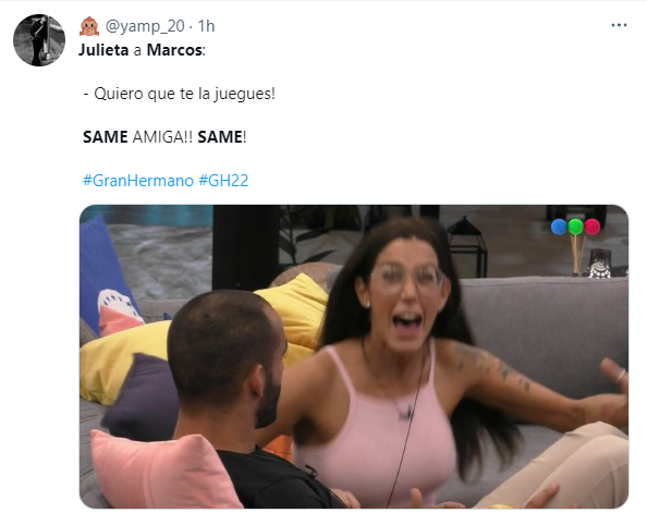 Julieta de Gran Hermano “apuró” a Marcos, le pidió “que se la juegue” y ...