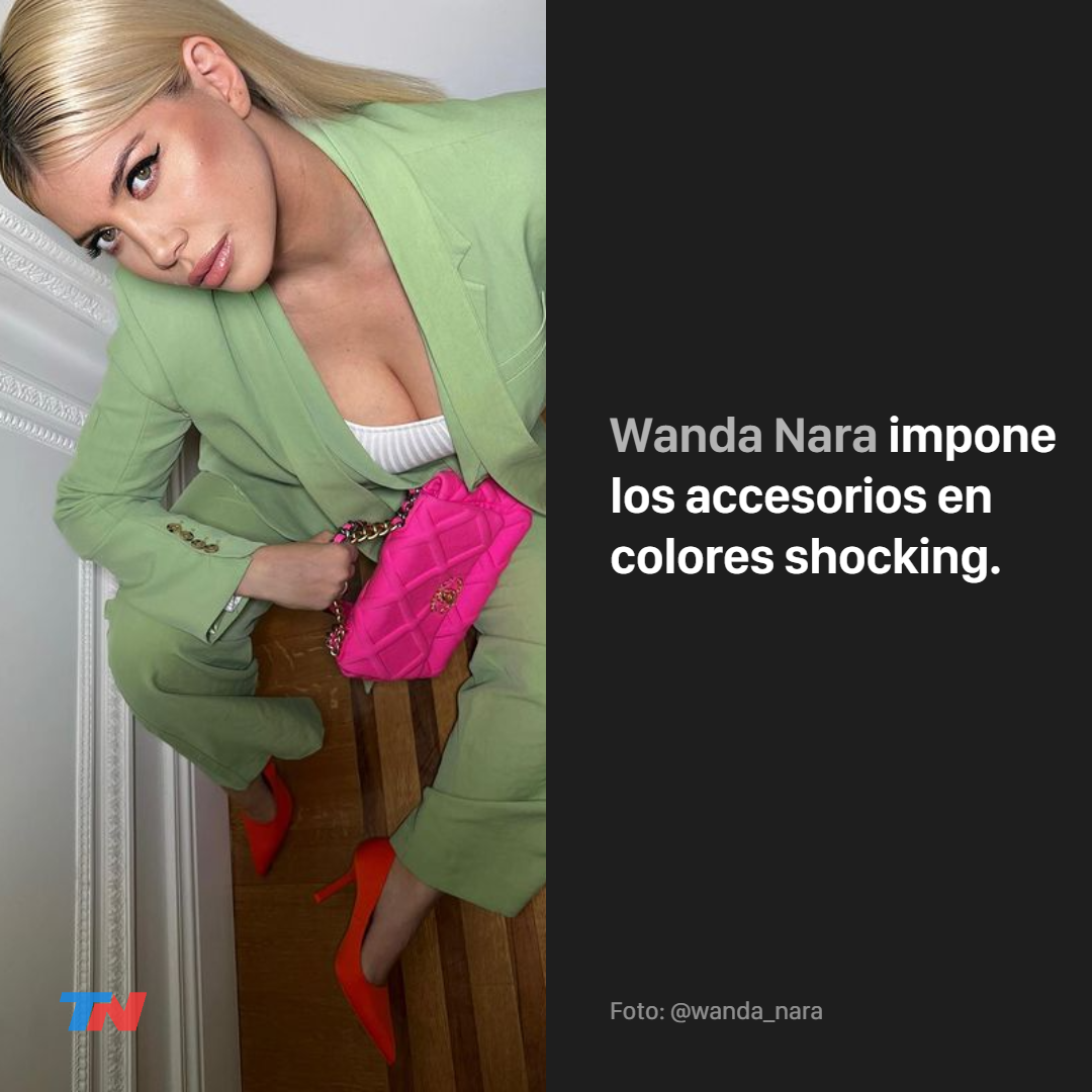 Wanda Nara aterrizó en la Argentina con un gorro Chanel y un carry