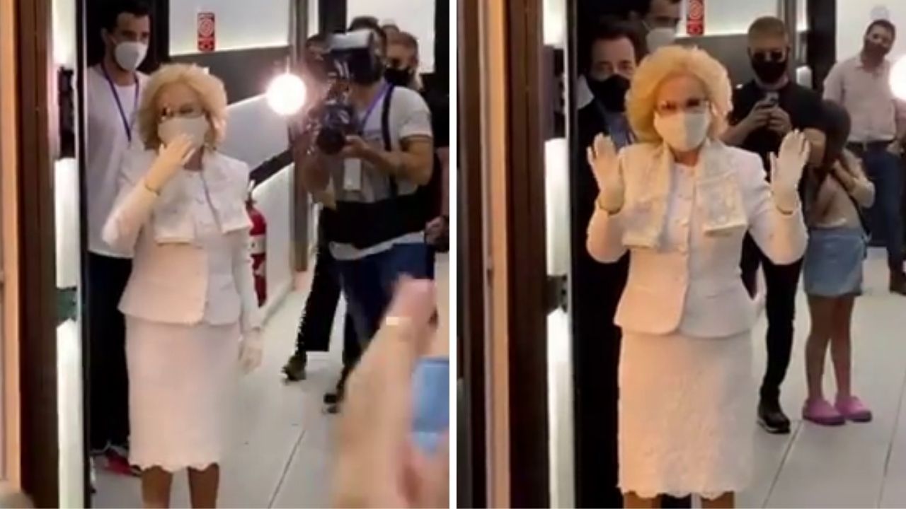 Mirtha Legrand llegó al estudio para hacer su programa y fue aplaudida y ovacionada por su equipo: “¡Chiquita, Chiquita!”