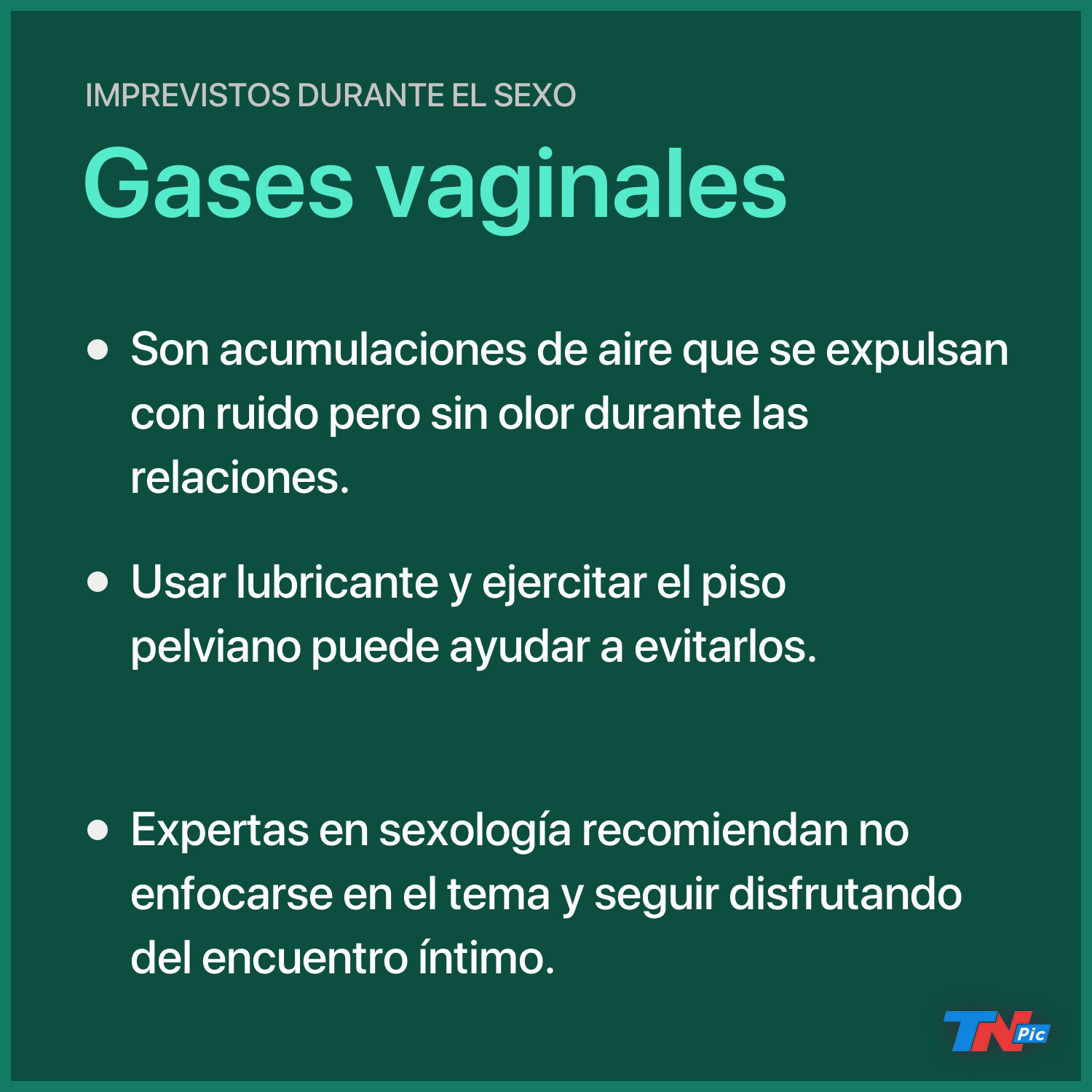 Sexualidad femenina: cómo evitar los gases vaginales | TN