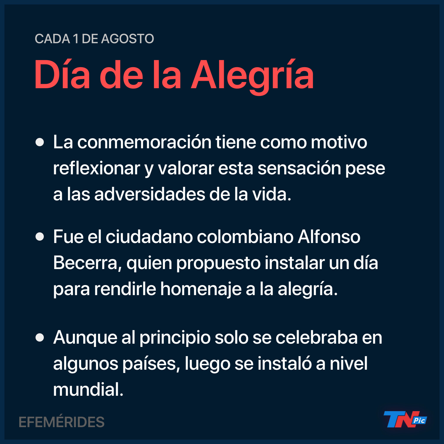 1 DE AGOSTO DIA MUNDIAL DE LA ALEGRÍA – SEDES LA PAZ