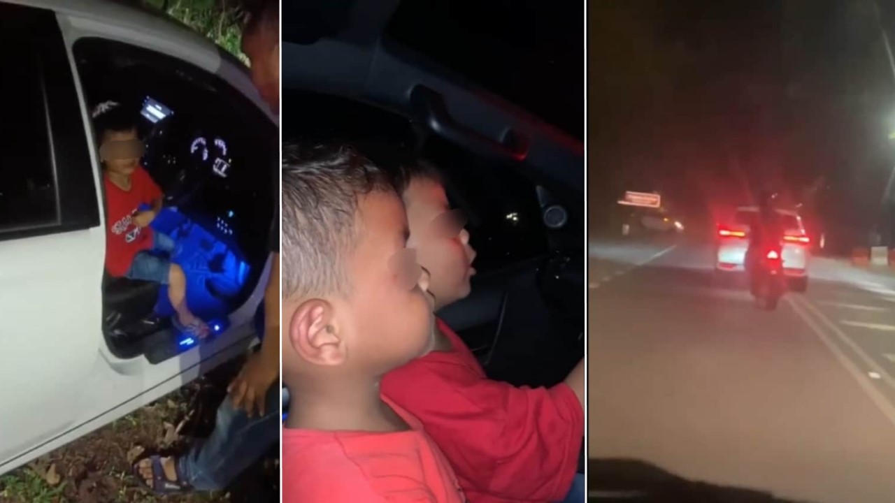 Tienen 3 y 6 años y se llevaron el auto de sus padres.