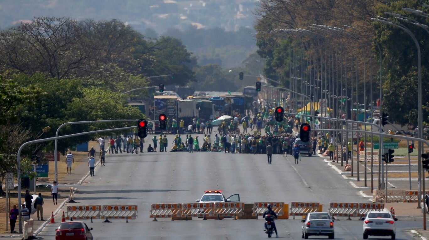 Bloqueo de camioneros en Brasilia (Foto: Reuters)