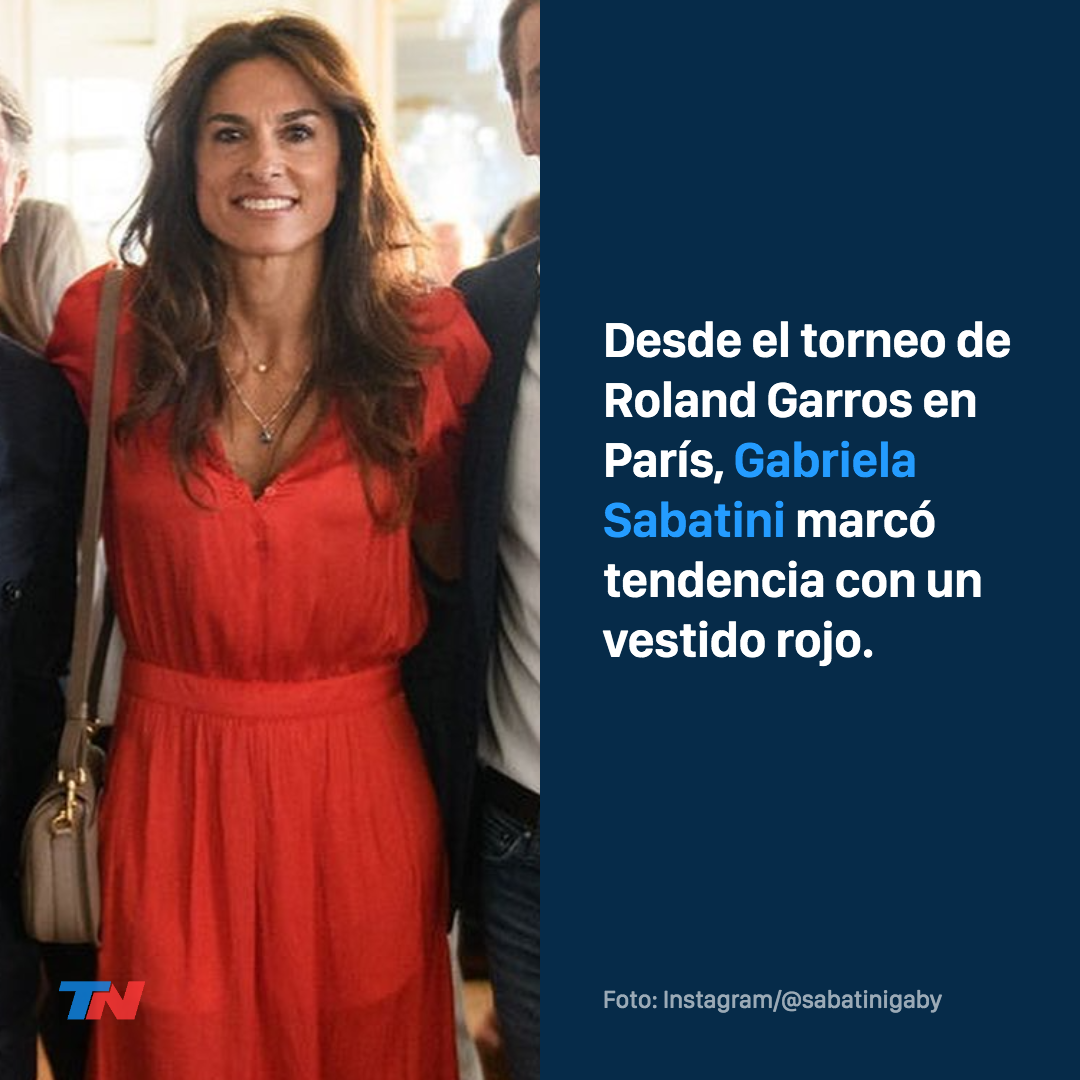 Gabriela Sabatini se lució con un impactante vestido rojo en la previa a  Roland Garros | TN