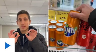 Un argentino contó qué se puede comprar con sólo dos monedas en un supermercado en Italia