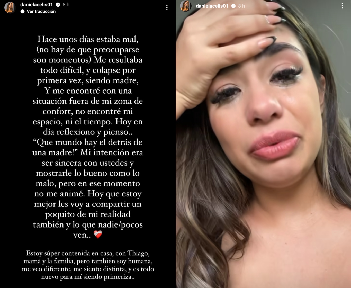 Preocupación por Daniela Celis: su video en crisis y llorando | eltrece